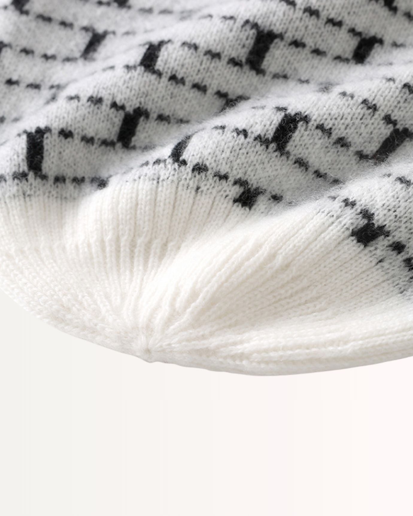 Cashmere Woman Hat plaid thick warm