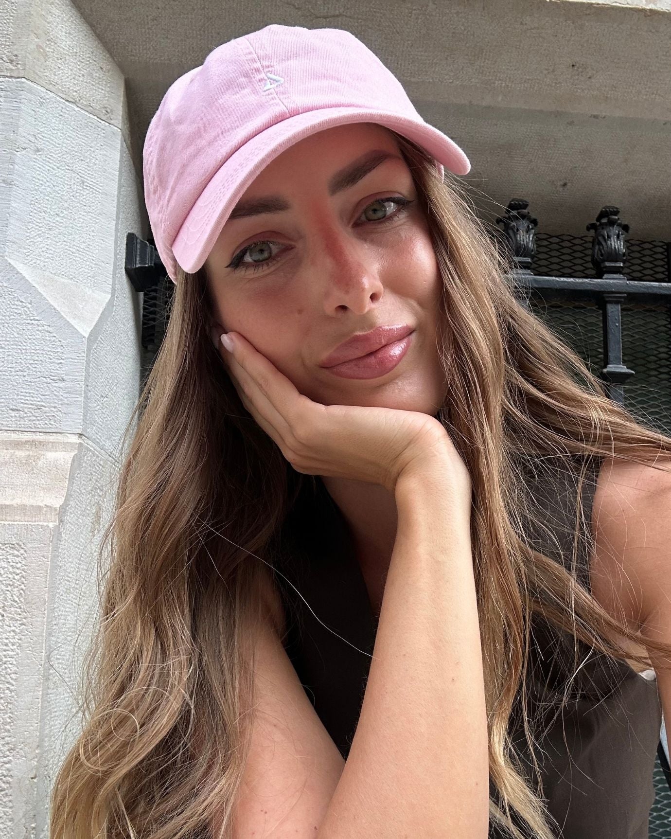 Gorra de béisbol de algodón rosa