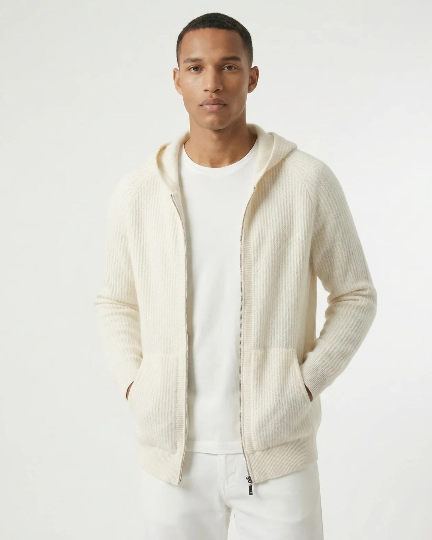 Thickened Wool Hooded Cardigan Zipper