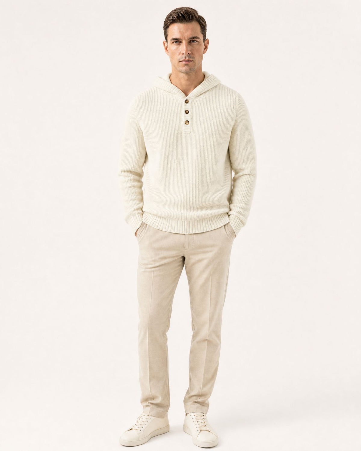 Relaxed Fit Cashmere Hooded Sweater