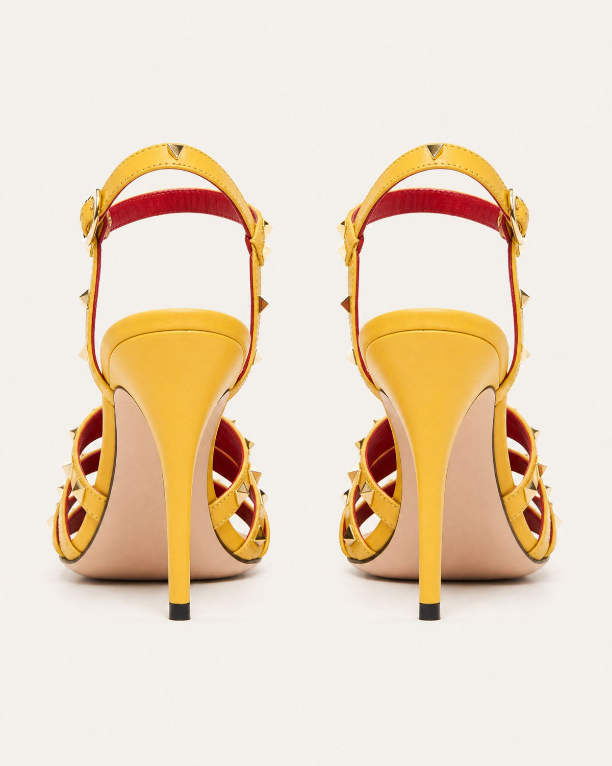 Rinna Open-Toe Studded Ankle-Strap Heels