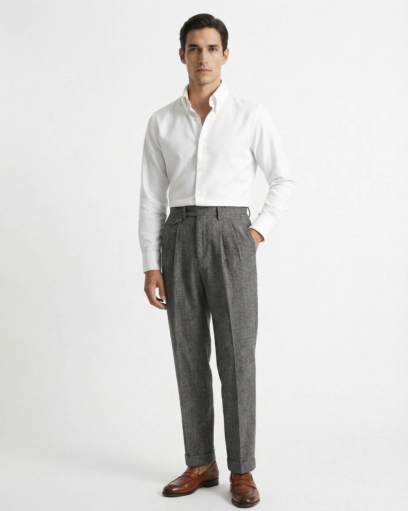 Pantalones Old Money de lana napolitana