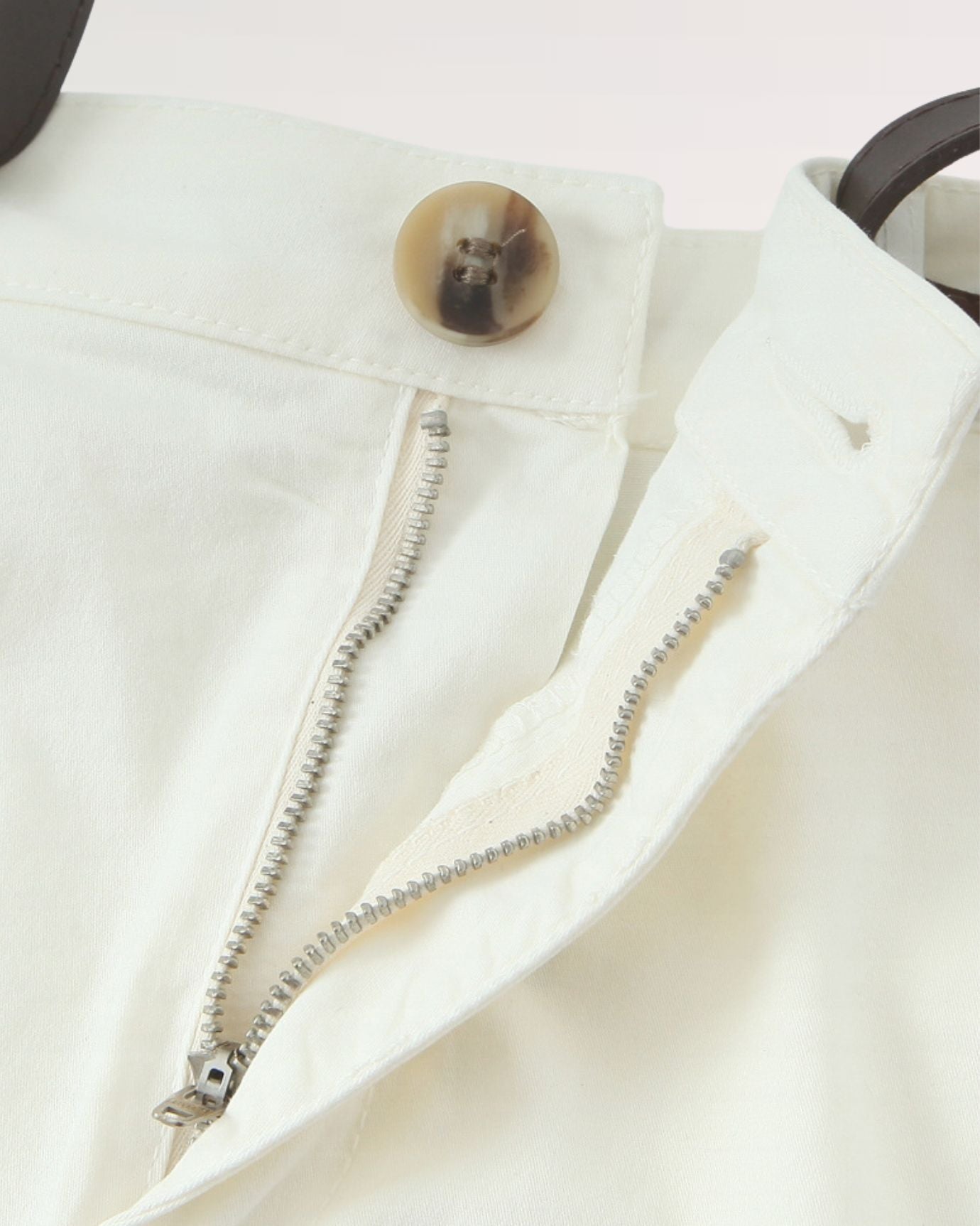Kiara Shorts featuring a front zip fly closure with a discreet metal zipper