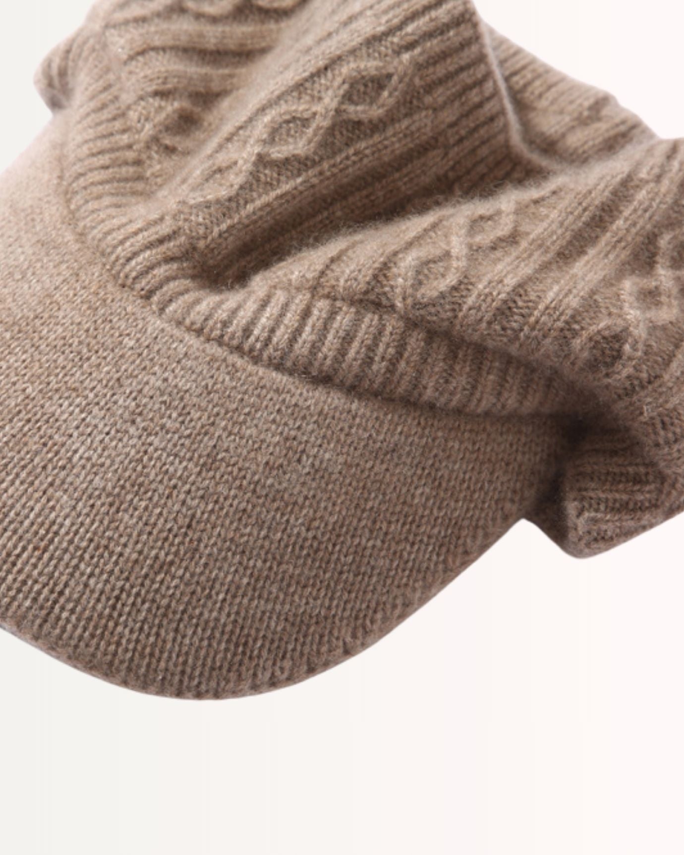 Cashmere Cap Doble Knitted Woman