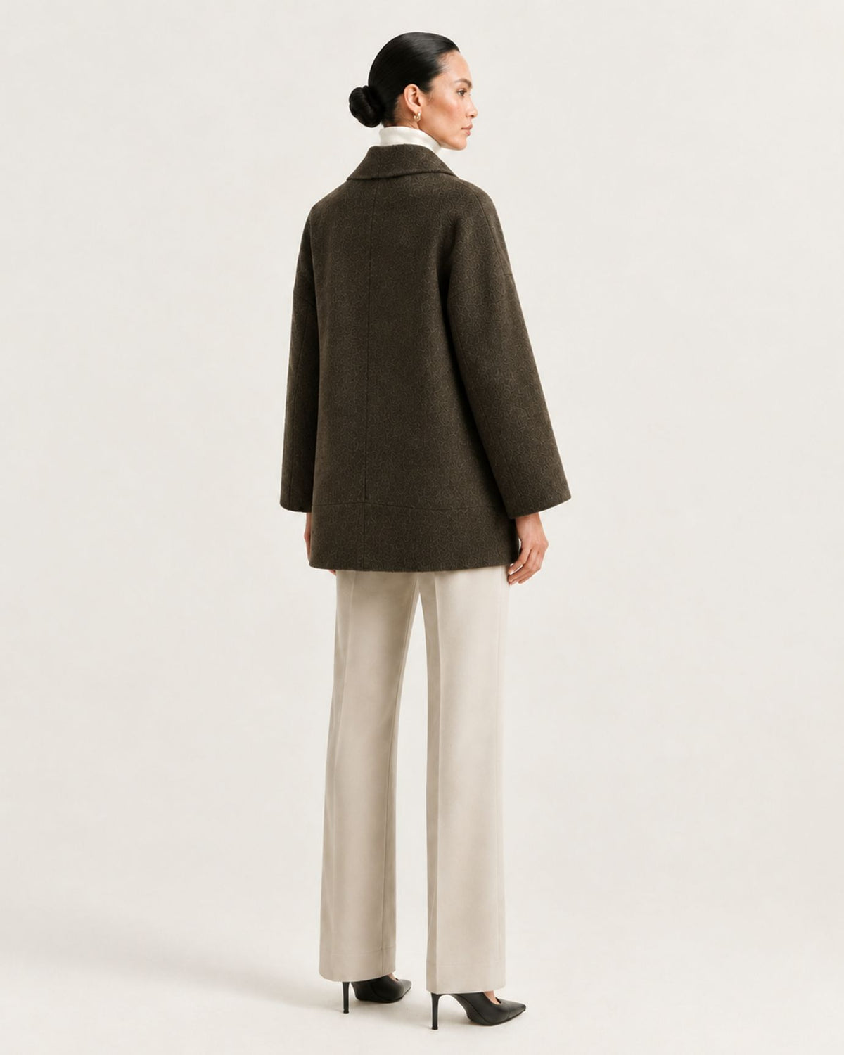 Divina Relaxed-Fit Double-Faced Yak Wool Overcoat Shawl