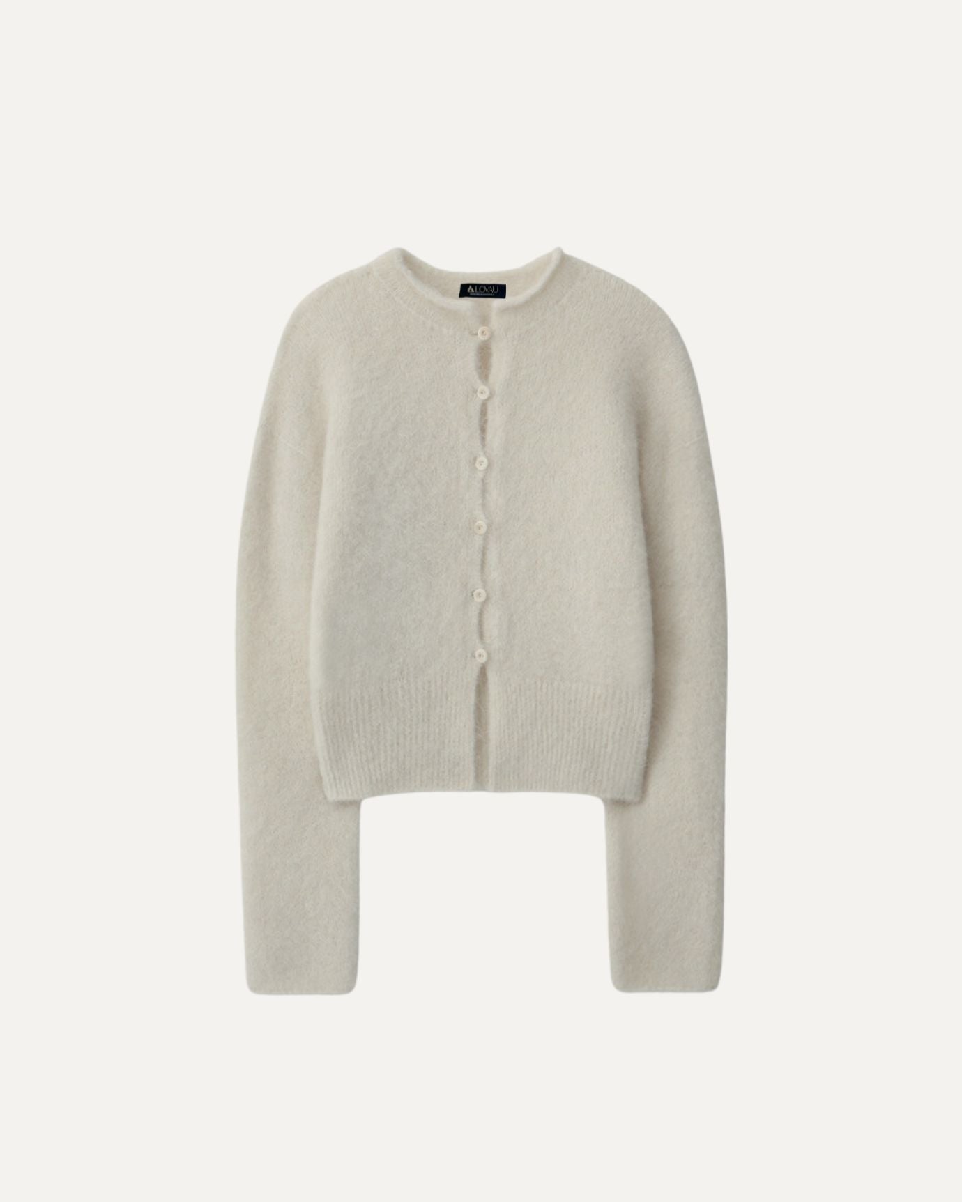 Aus Alpaca Sweater Cardigan Ivory