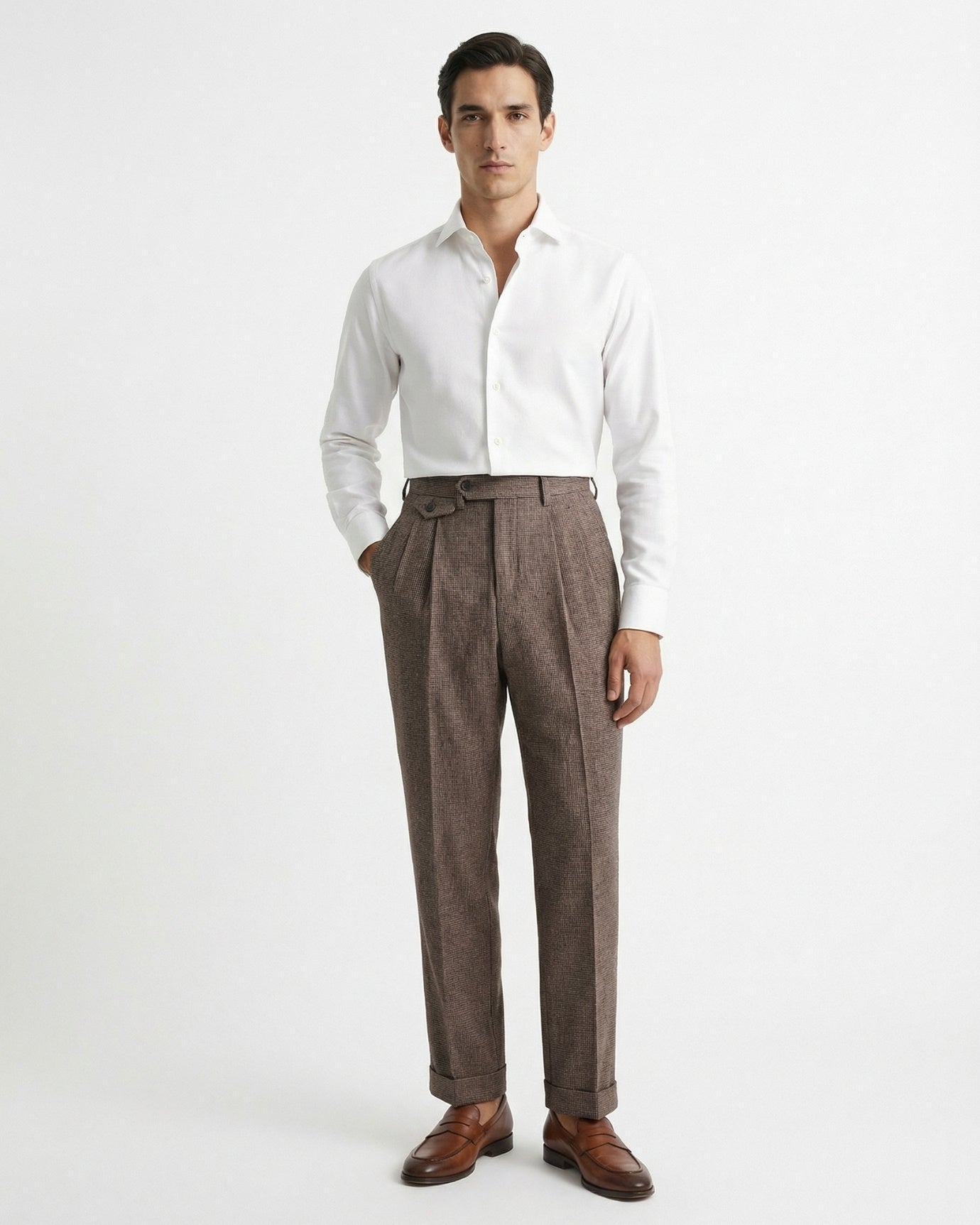 Pantalones Old Money de lana napolitana