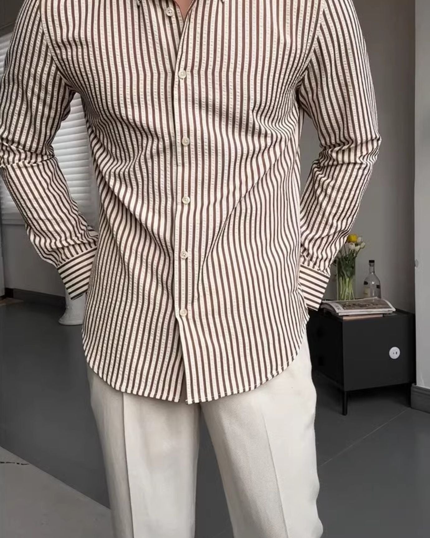 Old Money Brand - Lovaus Old Money Shirt Brown
