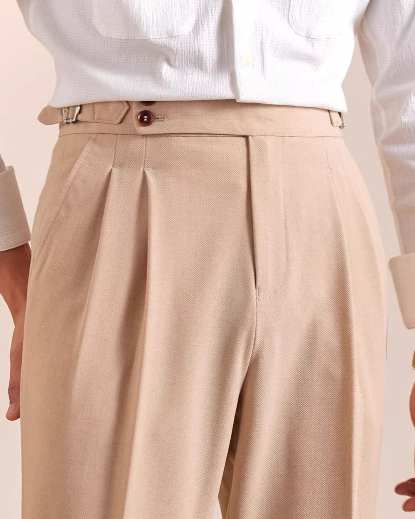 Tailored fit and elegant drape of Marbella Trousers Double Pleat Naples