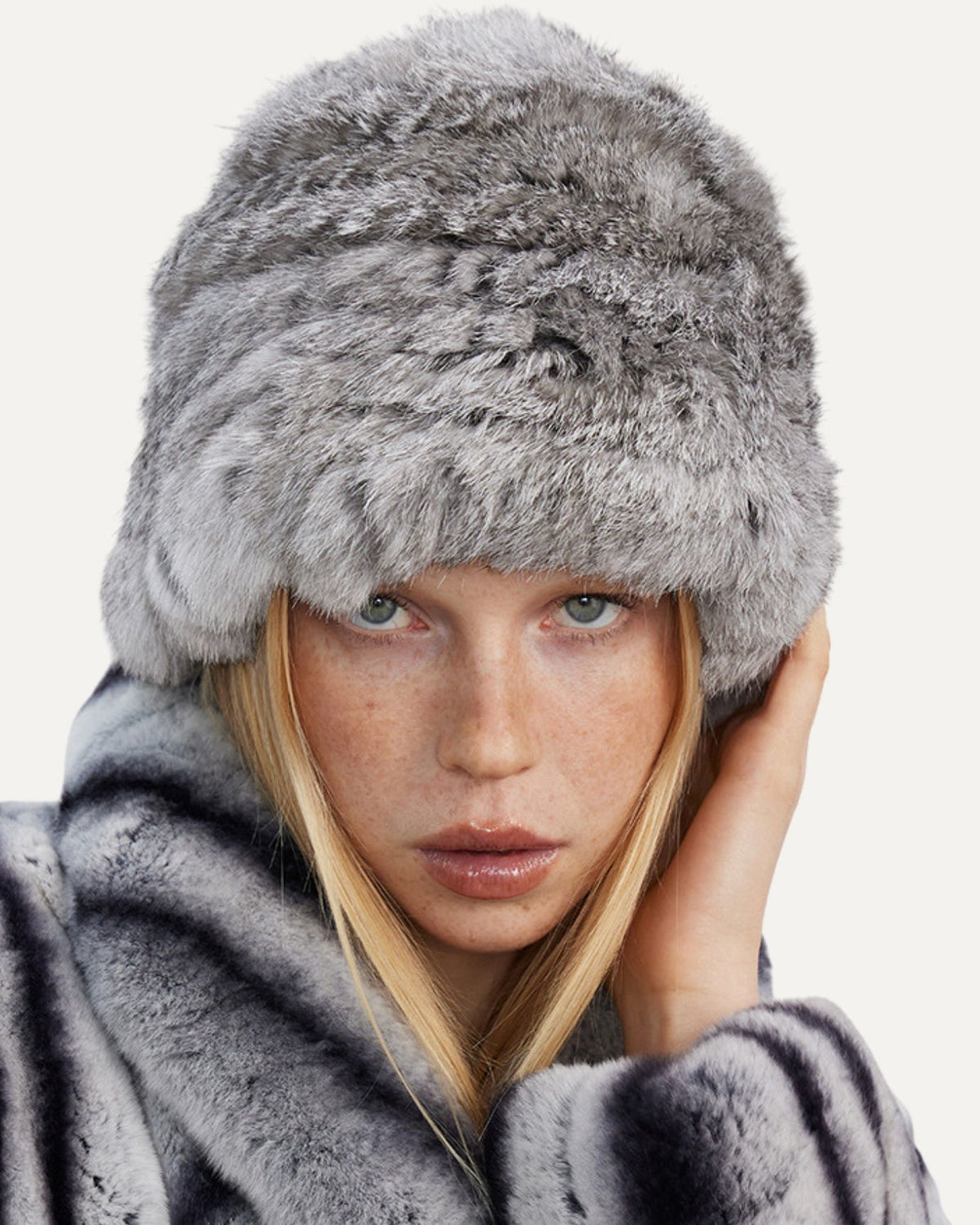 Buy Rabbit Fur Designer Hat at Lovau Official Store display picture 2