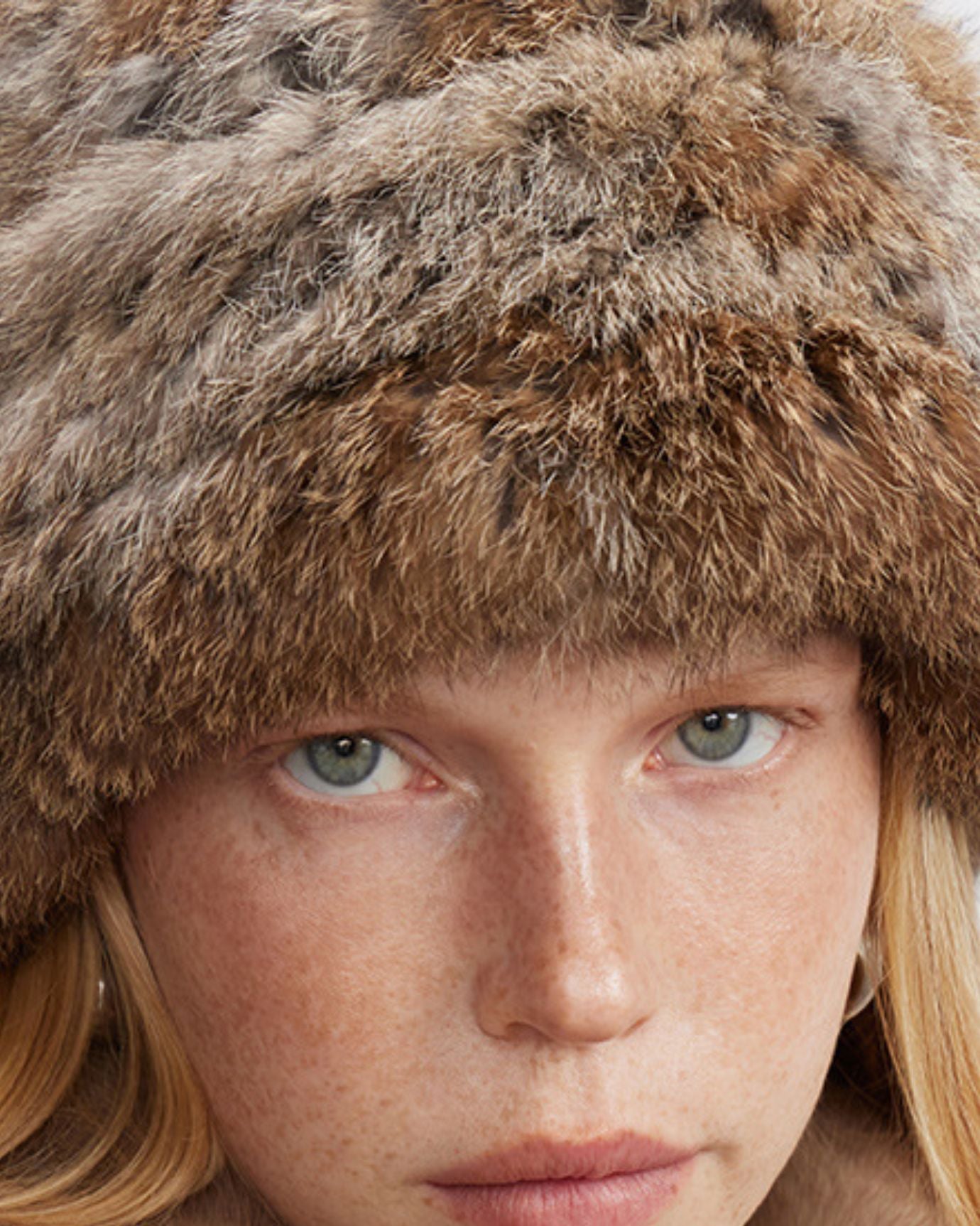 Luxury Rabbit Fur Designer Hat with rich color and premium materials focus