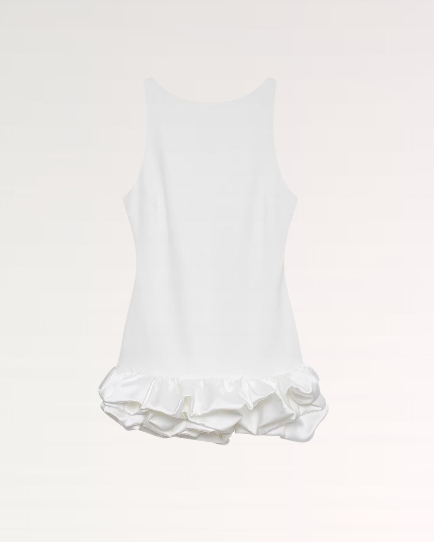 Loose Dress Pleated White