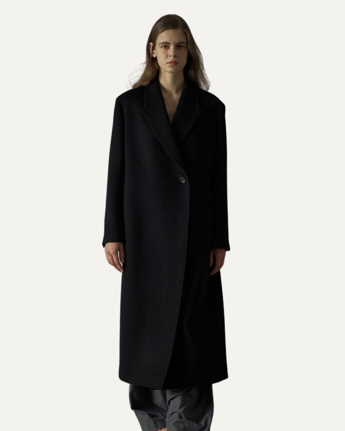 Elegant long coat in soft cashmere wool – Rio edition
