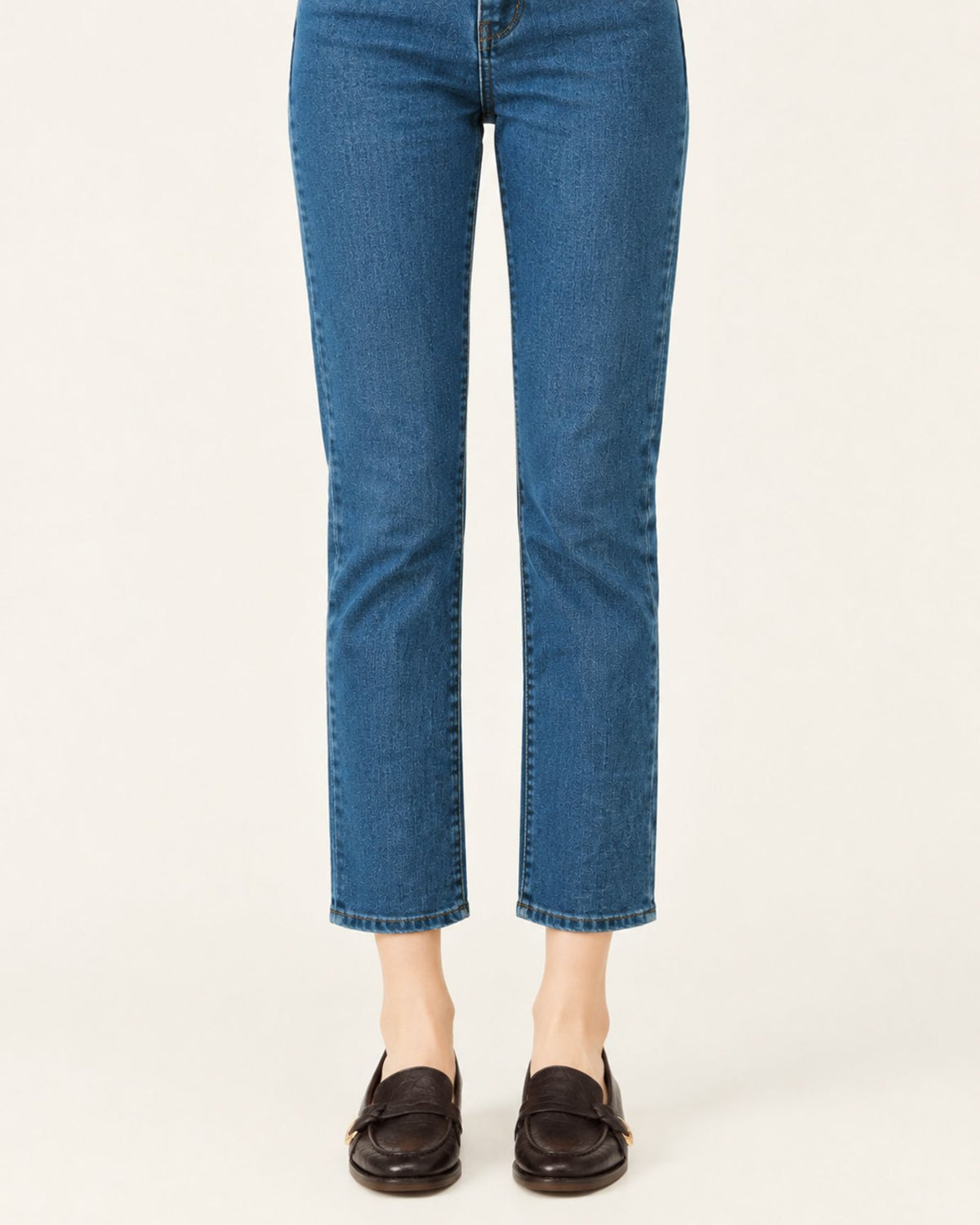 Ny Soft Lambskin Block Mid-Heel Loafers
