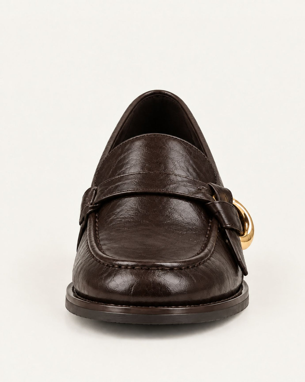 Ny Soft Lambskin Block Mid-Heel Loafers