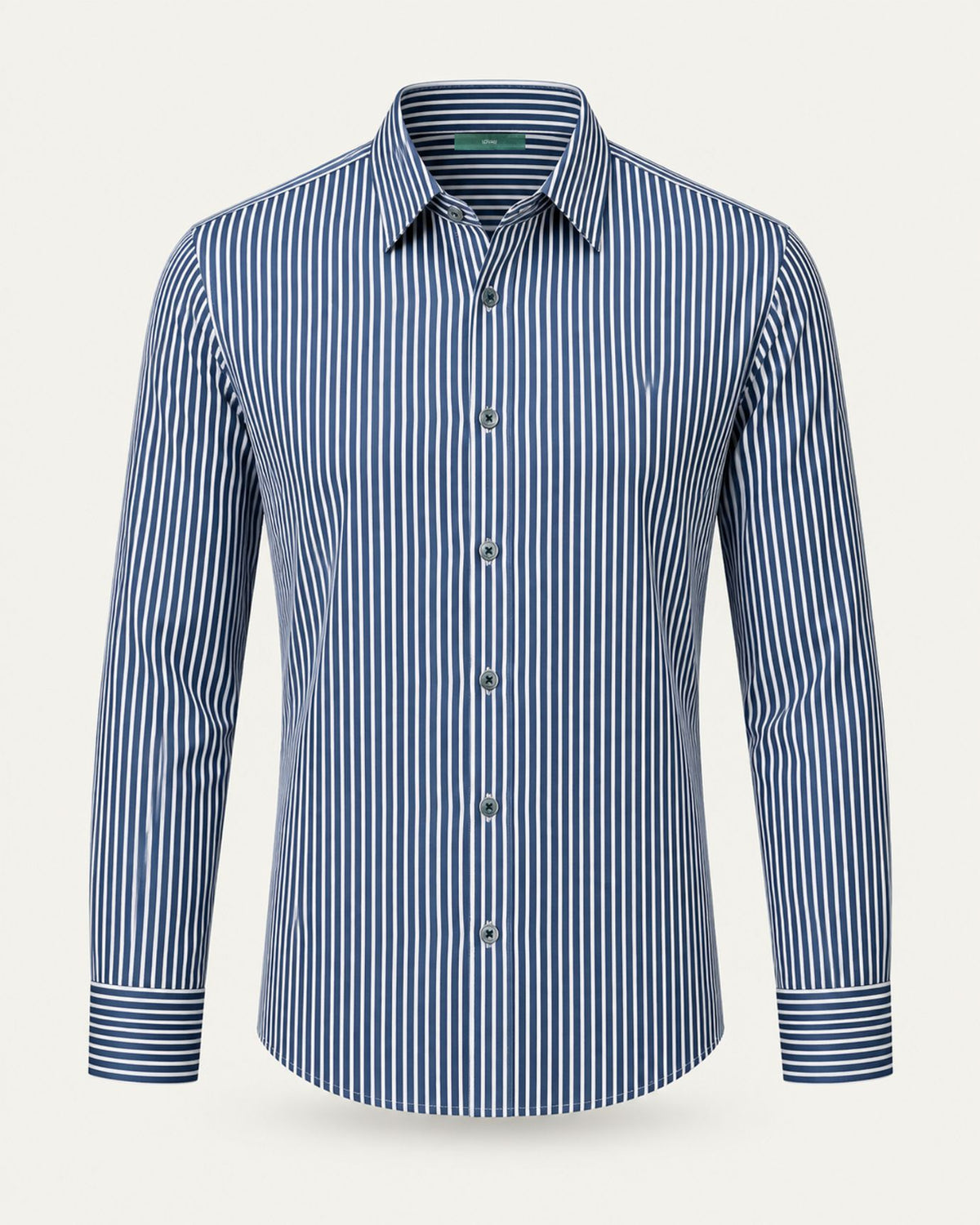 100% Mulberry Silk Long-Sleeve Striped Shirt