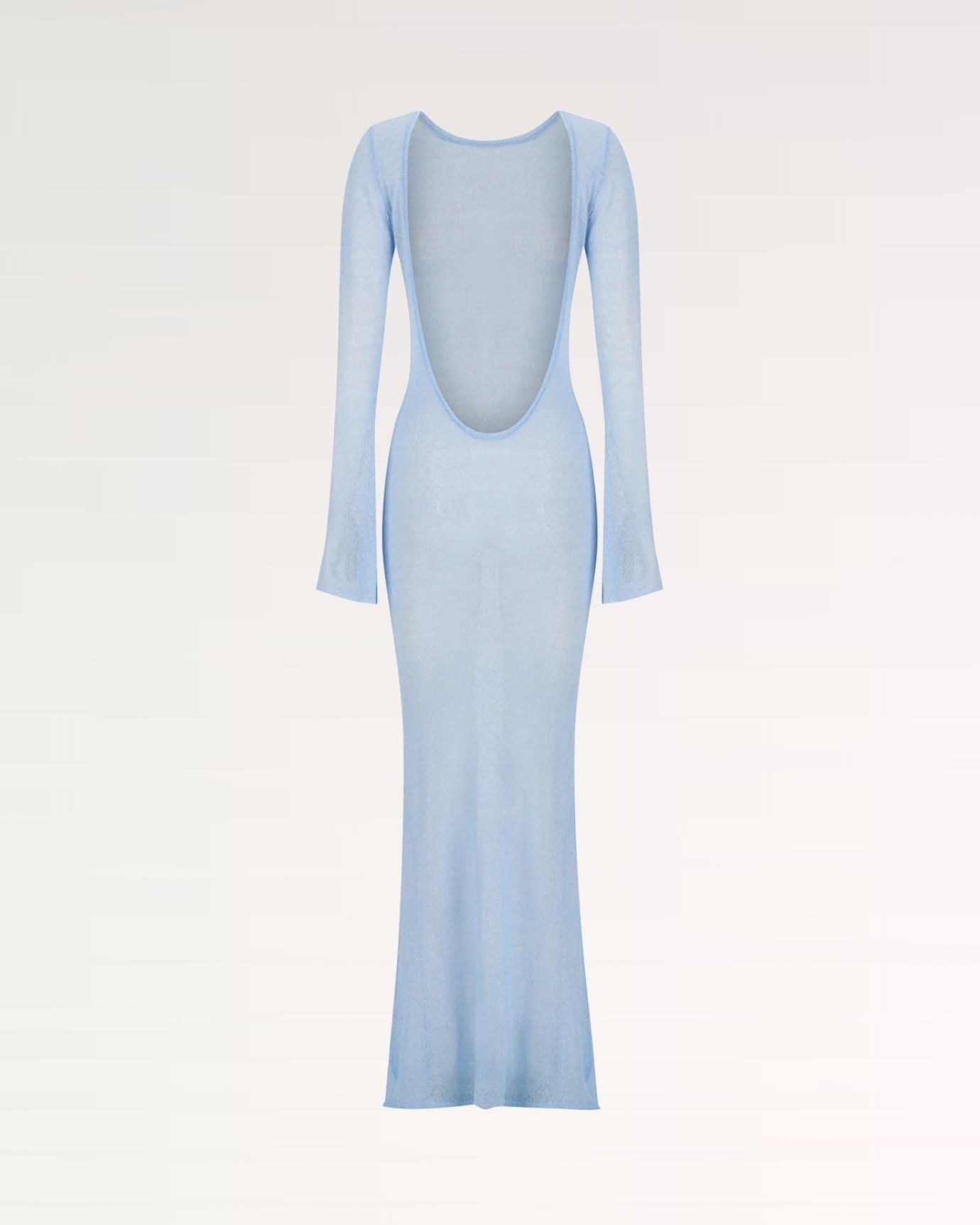Back view of Lina Summer Blouse Dress Sky Blue by Lovau