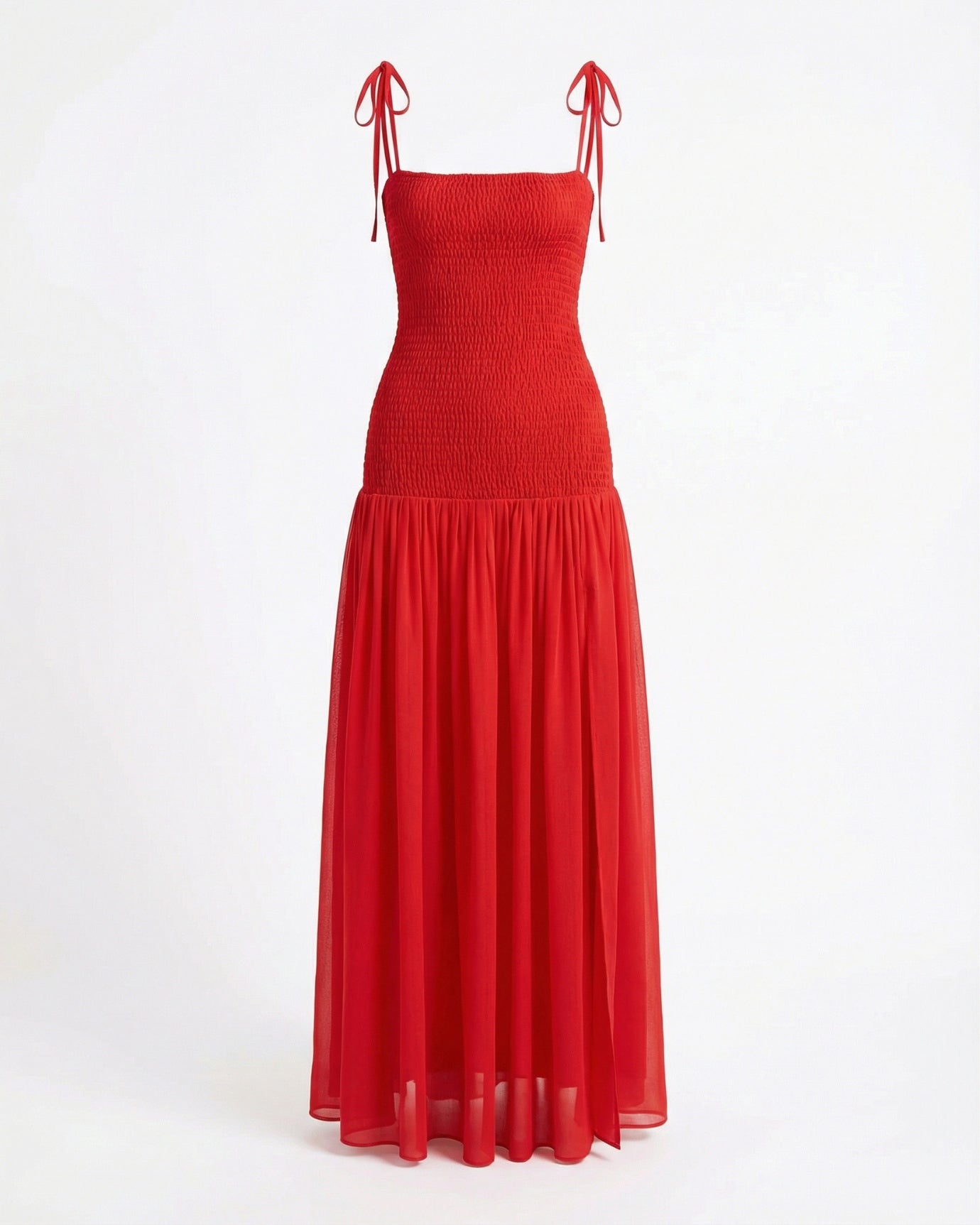 Sleeveless Suspender Pleated Long Skirt Dress