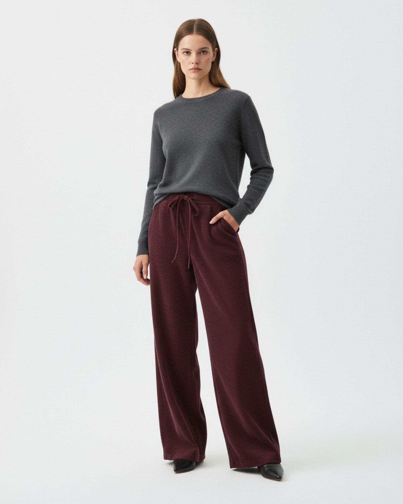 Corduroy Pants Woman High-Waisted Old Money Style