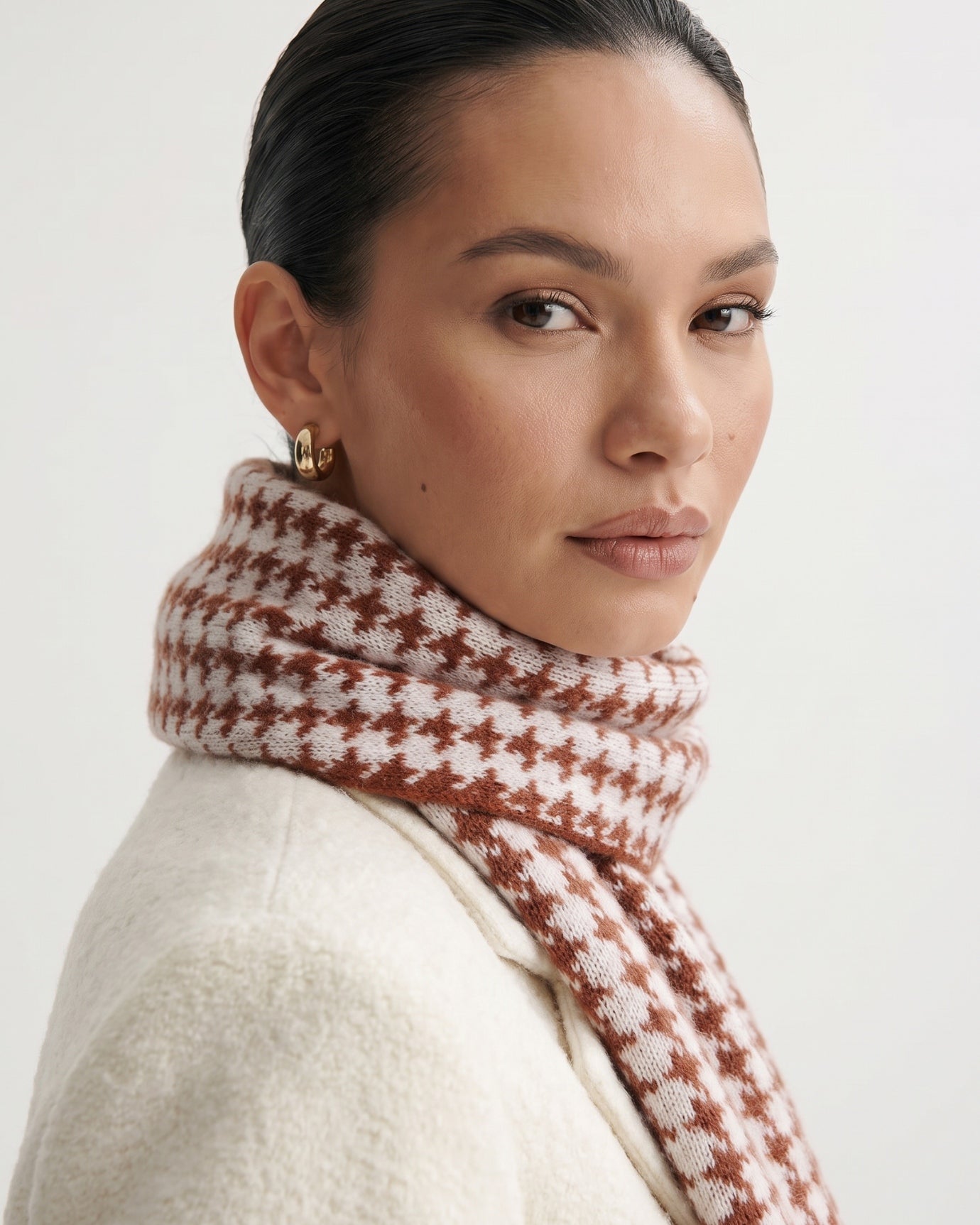 Cashmere Houndstooth Scarf