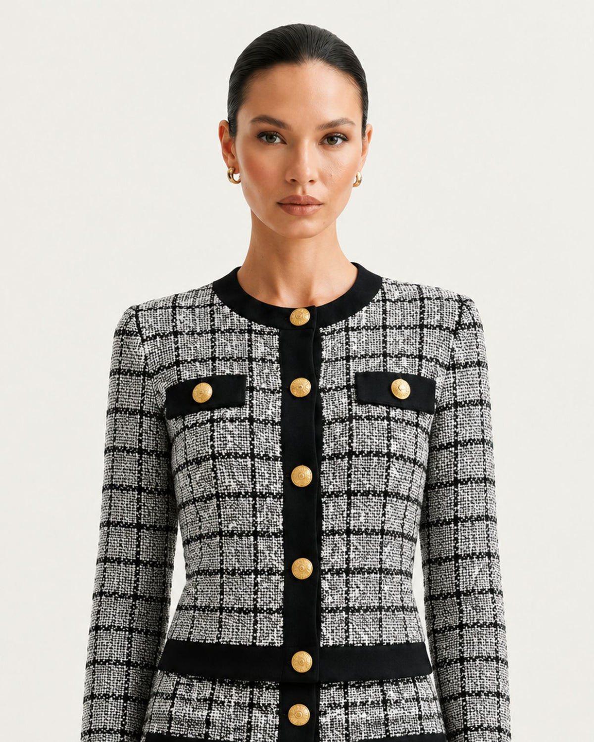 Rosy 3-Piece Plaid Skirt Set