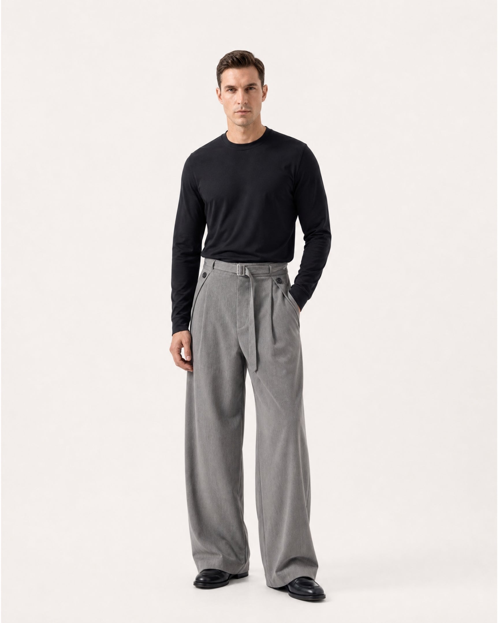 Retro Old Money A Line Pants Cleanfit