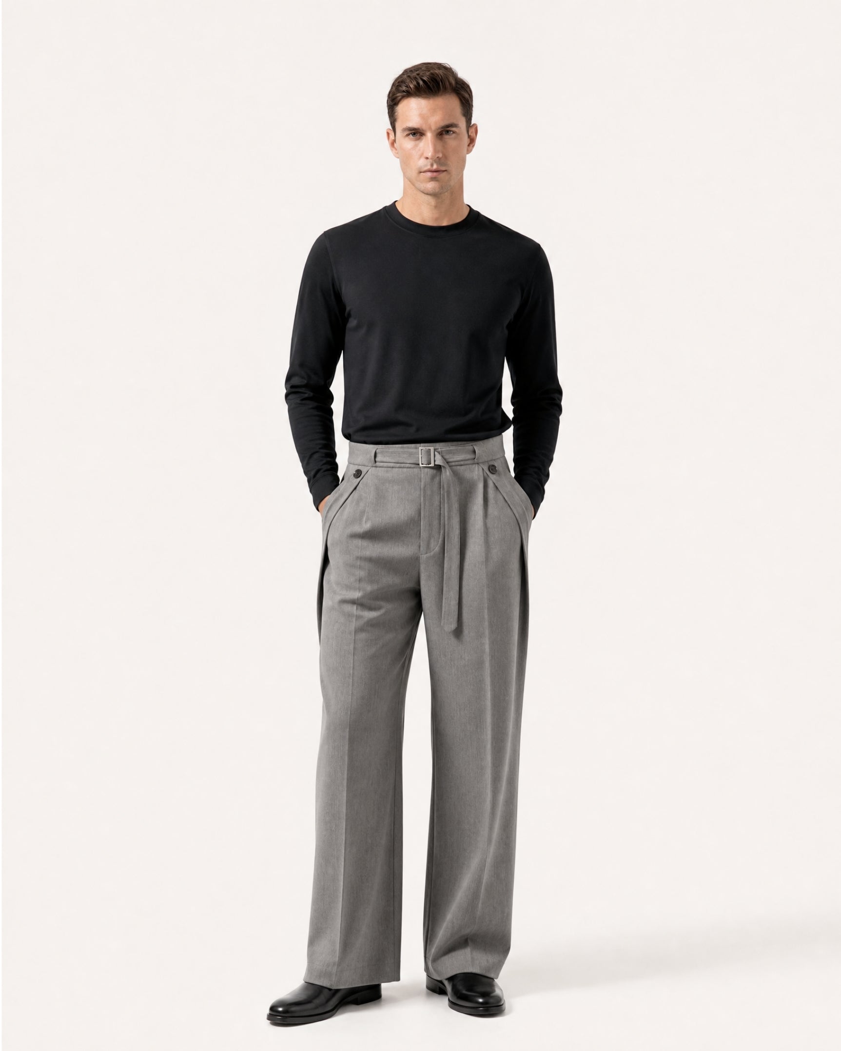 Retro Old Money A Line Pants Cleanfit