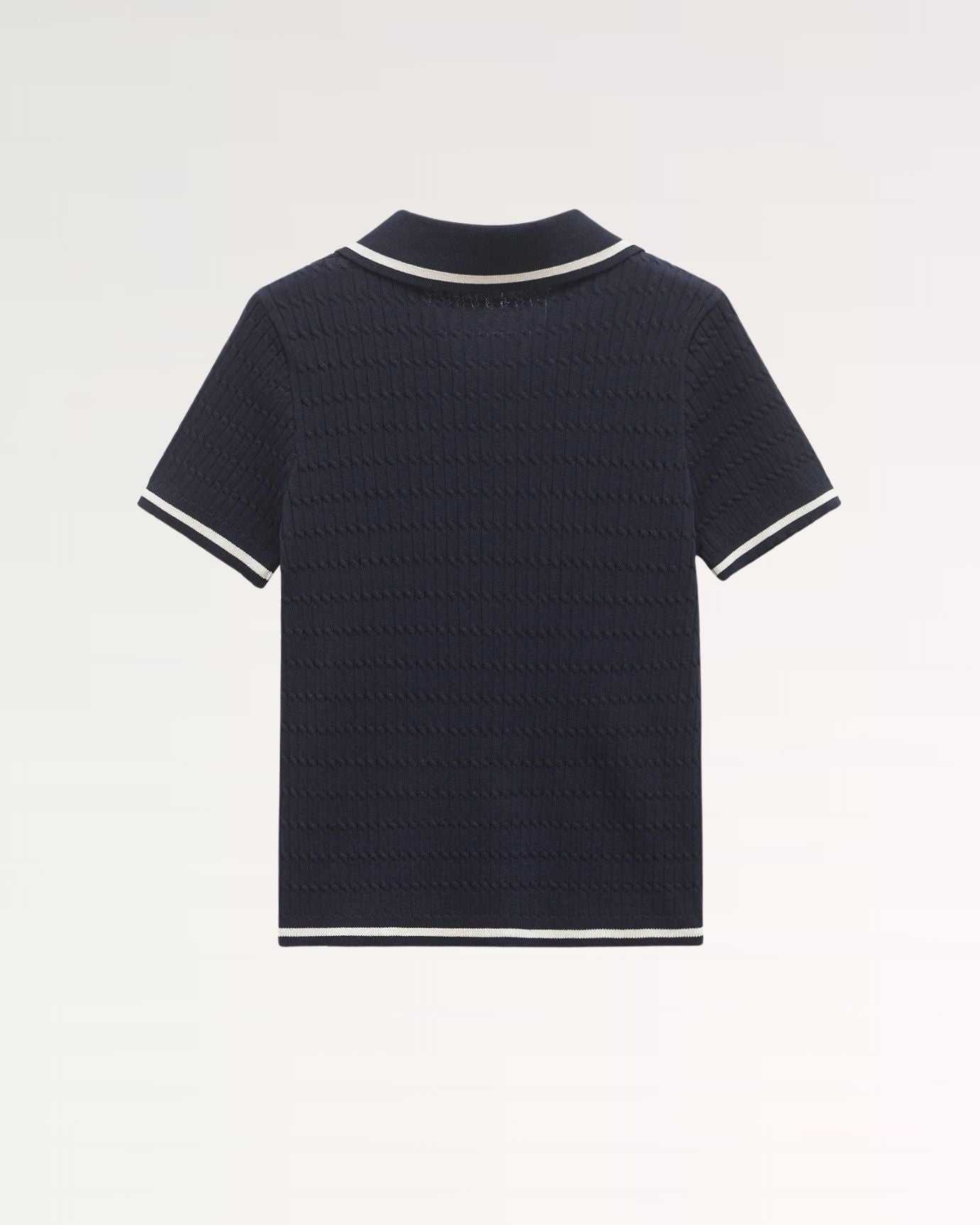 Stylish women's polo shirt in navy with a clean finish and premium cotton feel