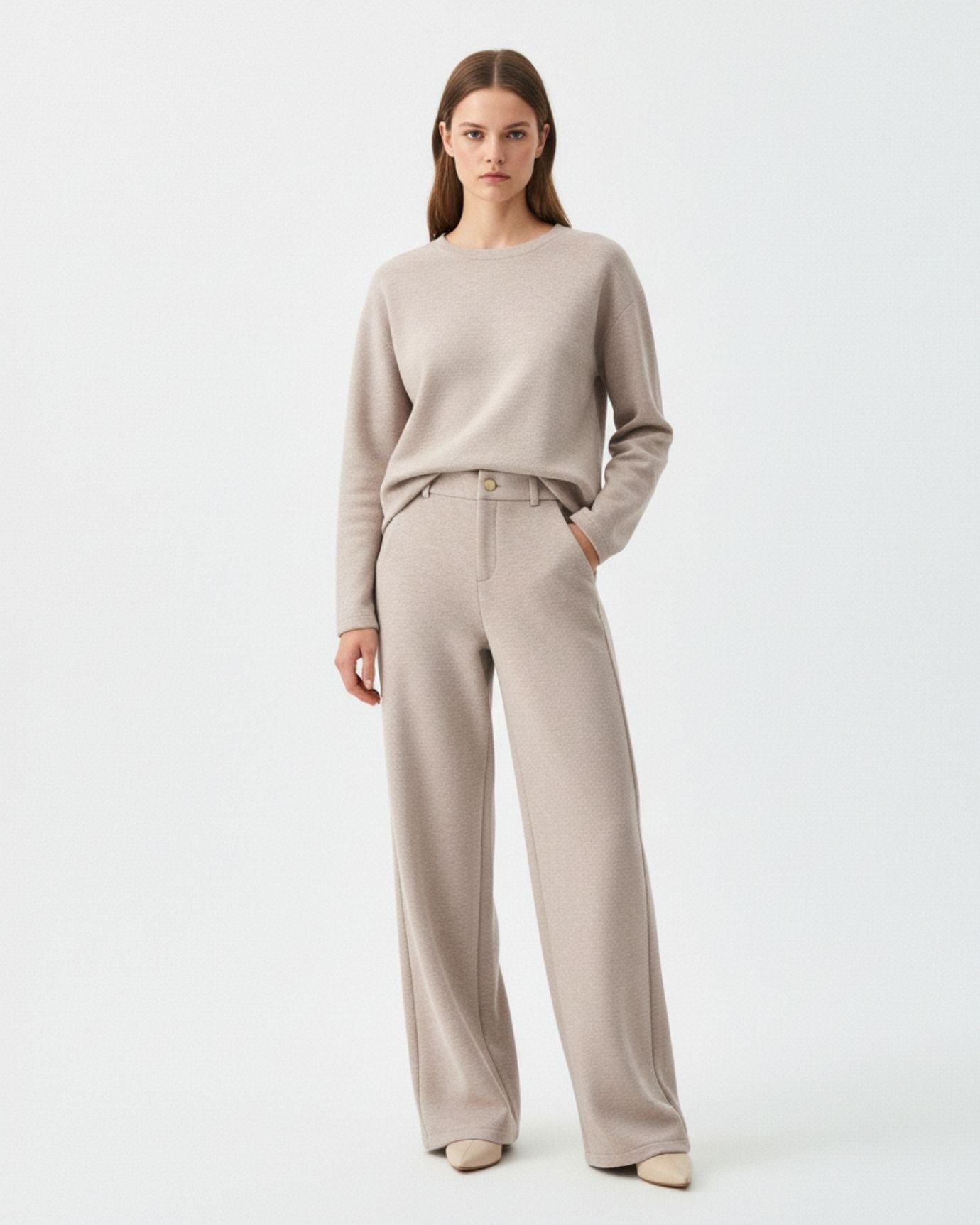 High-end cashmere and wool trousers woman limited edition