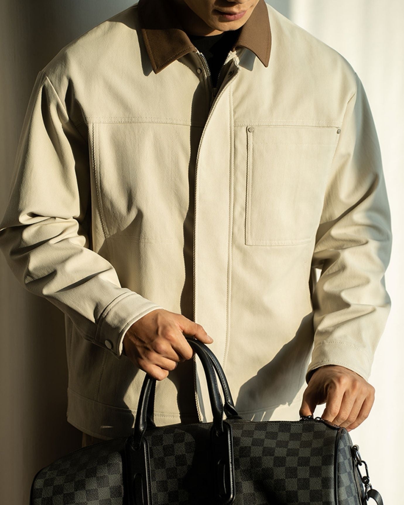 Lovau Contrast Jacket Beige