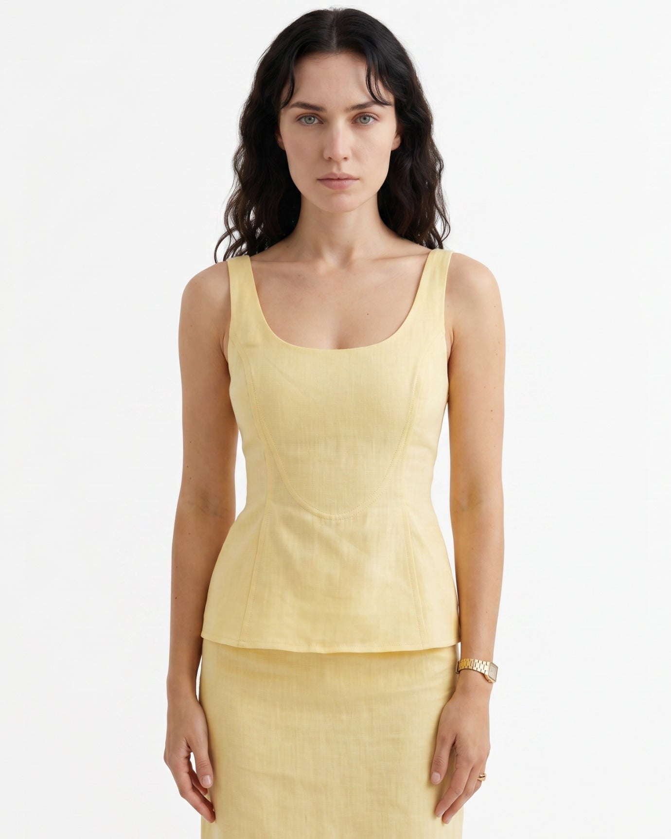 Cotton Top Skirt Set