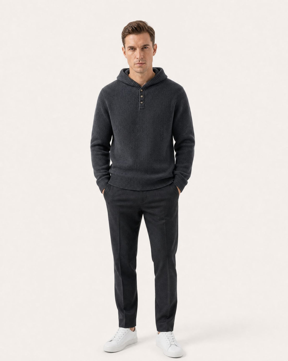 Relaxed Fit Cashmere Hooded Sweater