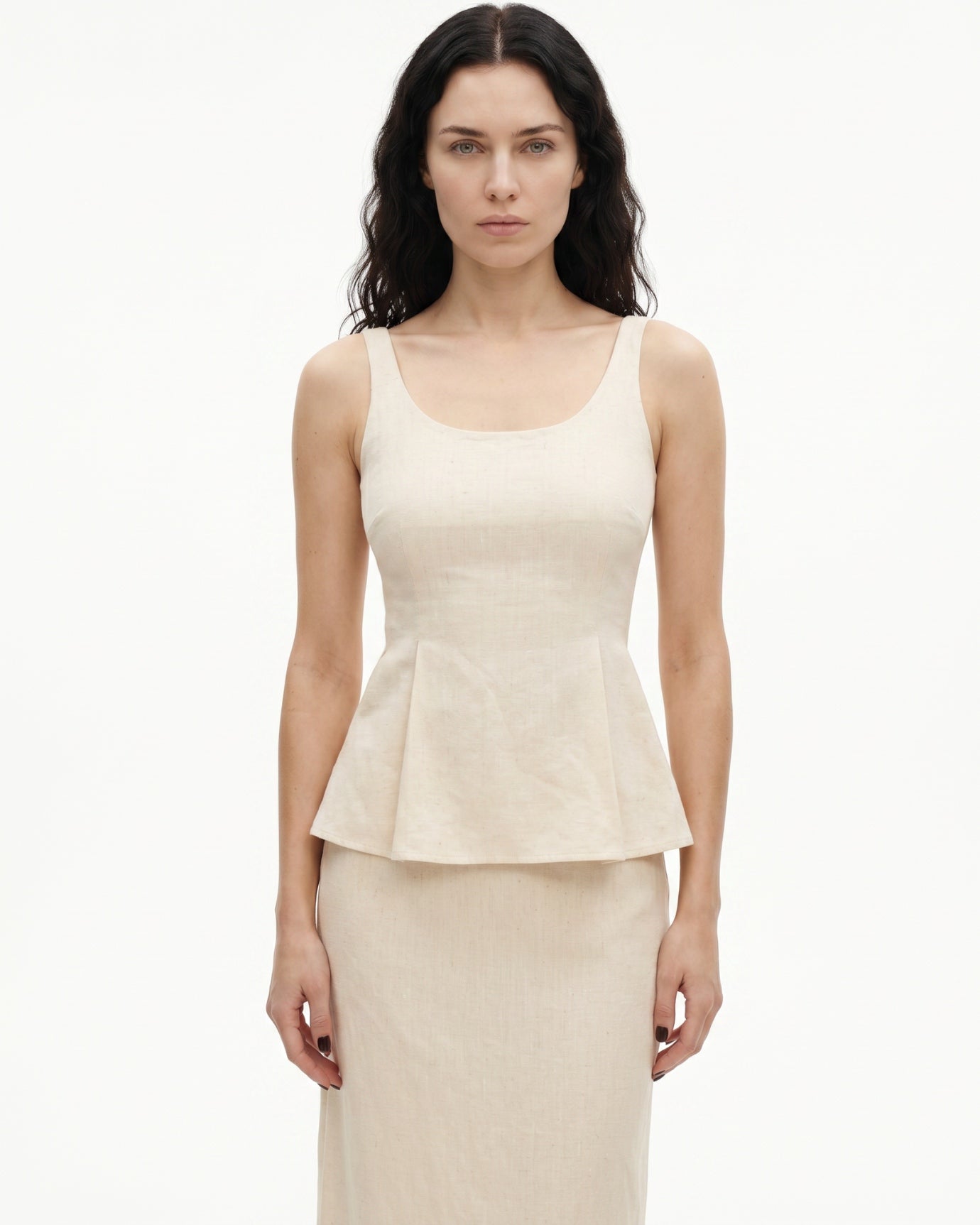 Cotton Top Skirt Set