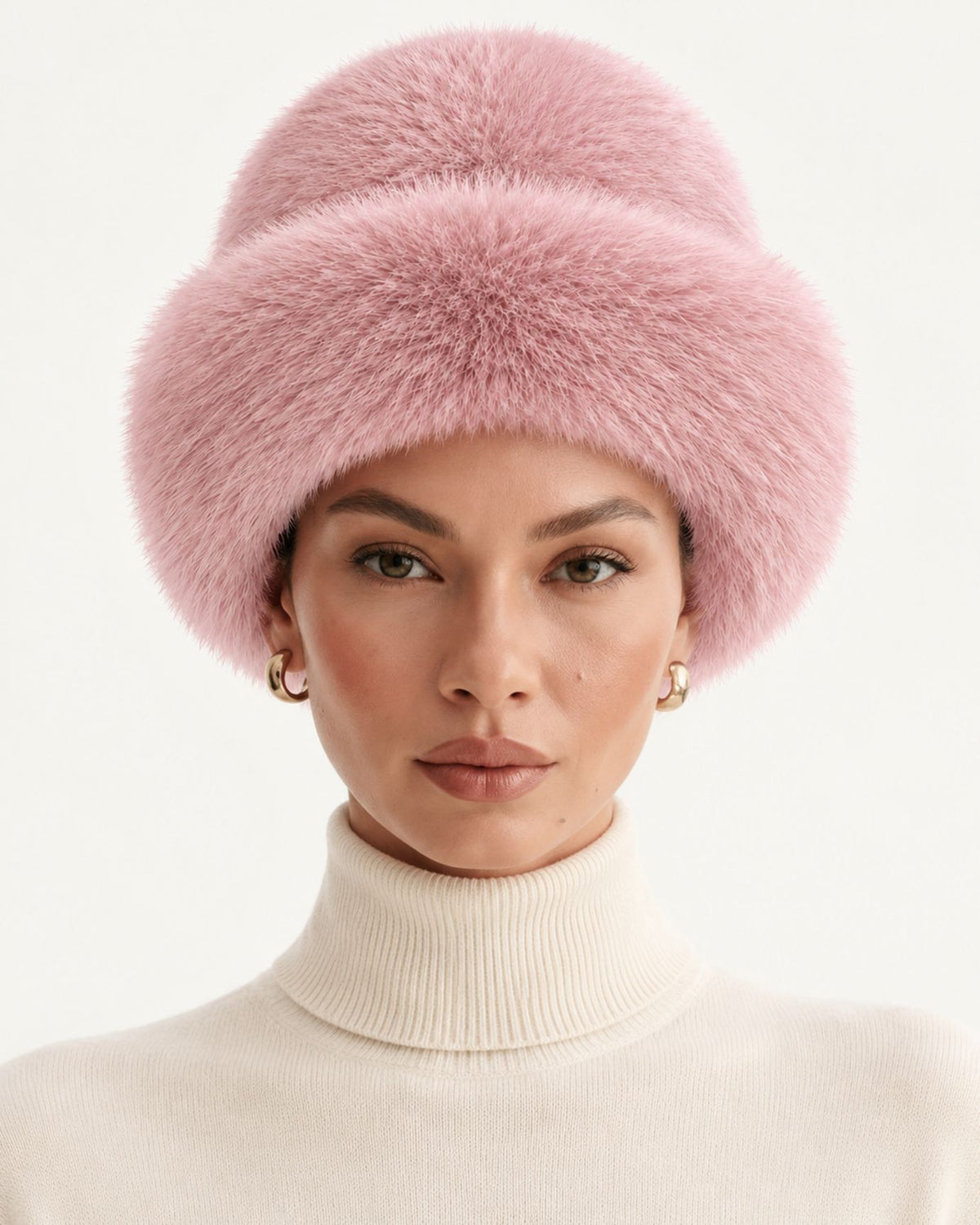 Plush Fur Mongolian-Style Hat Cold Resistant