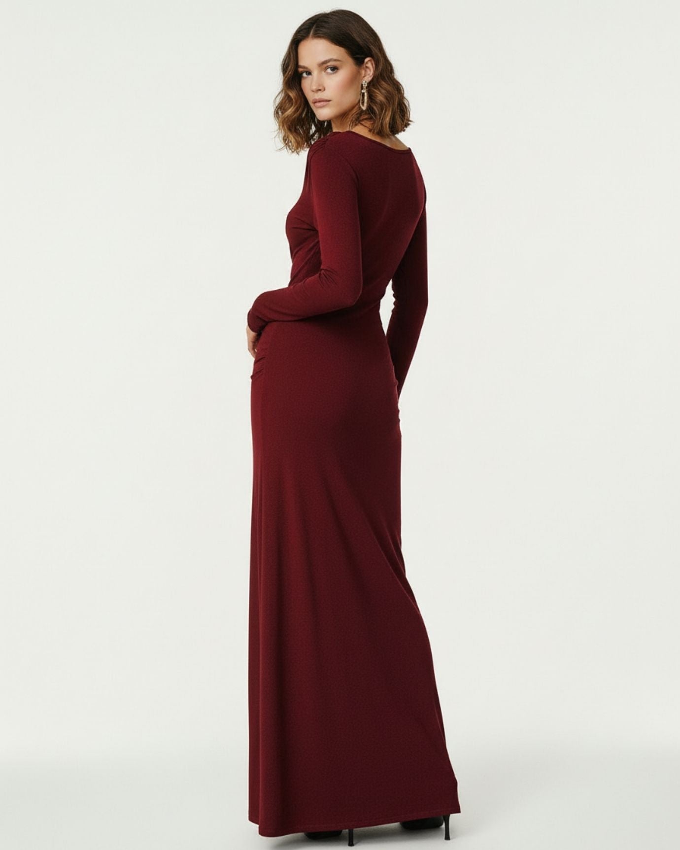 Vestido Claret Manga Larga Mujer