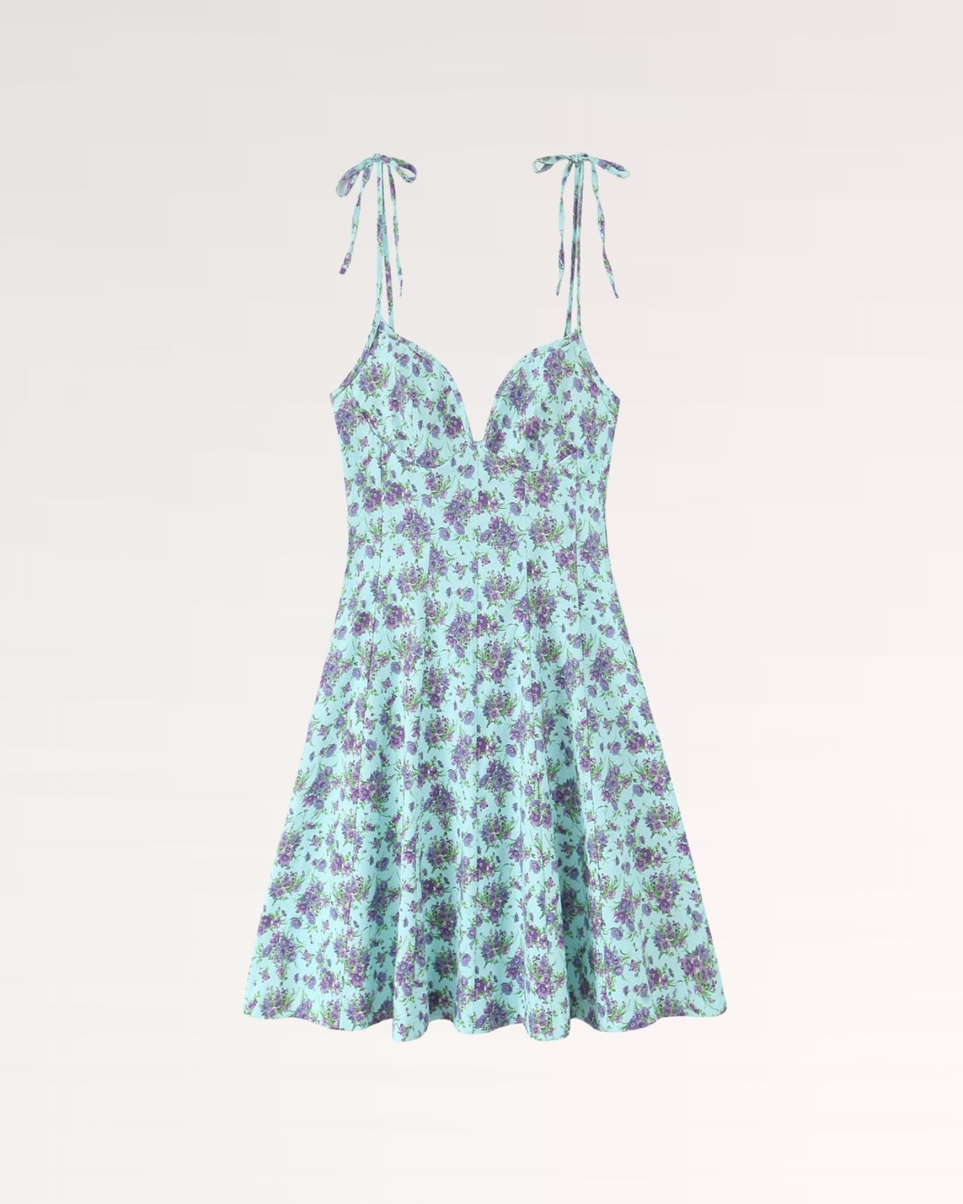 Monaco Dress Collection Cyan Florals