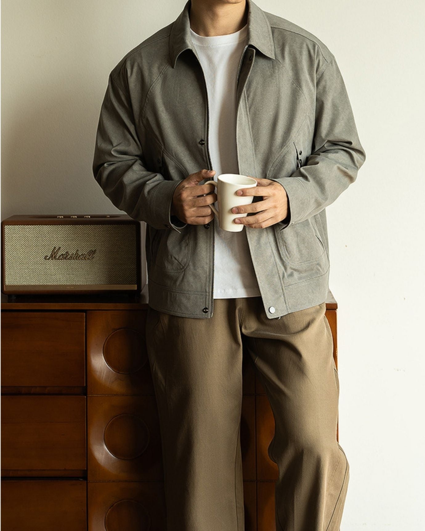 Crush Jacket Bean Green