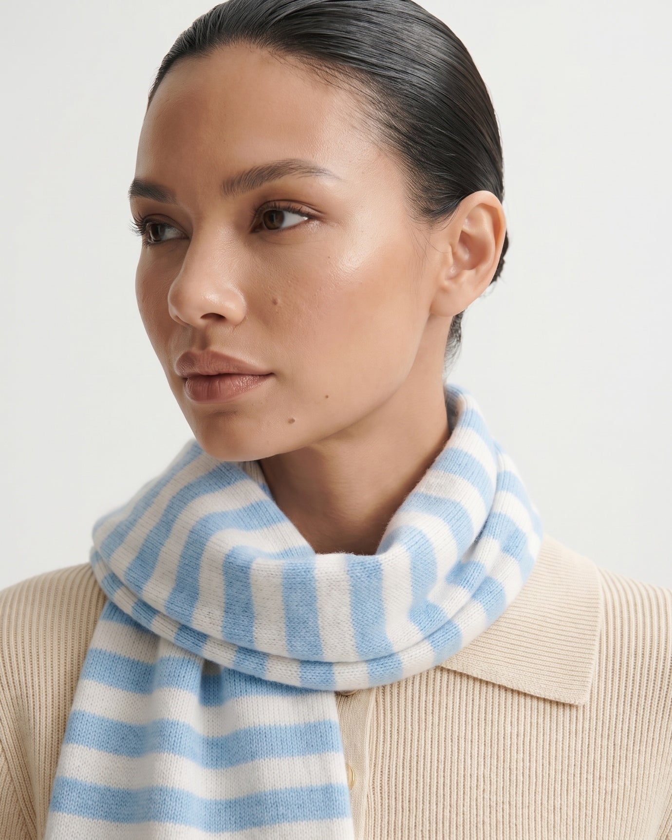 High end Cashmere Striped Scarf