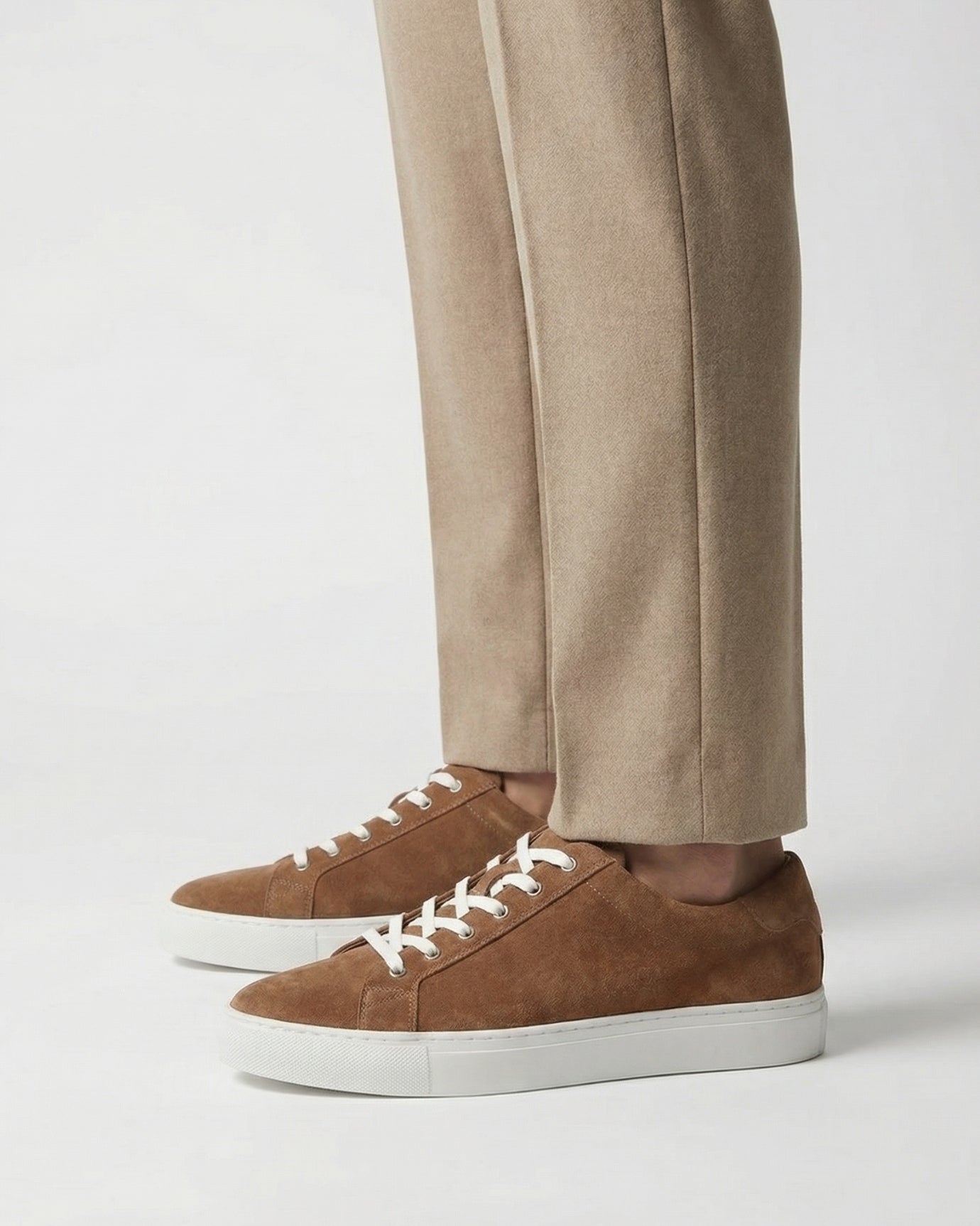Florence Light Brown Suede Genuine Leather Cowhide Shoes