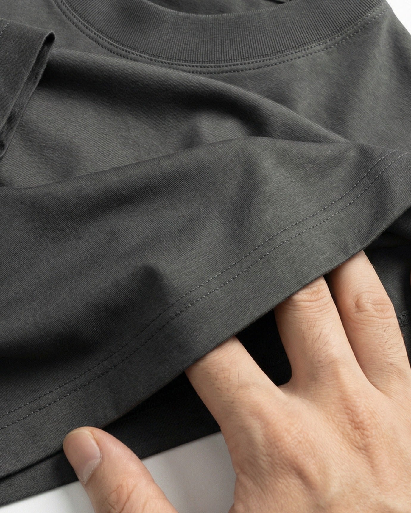 High-End Double Mercerized Lyocell Cotton Long Sleeve T-Shirt