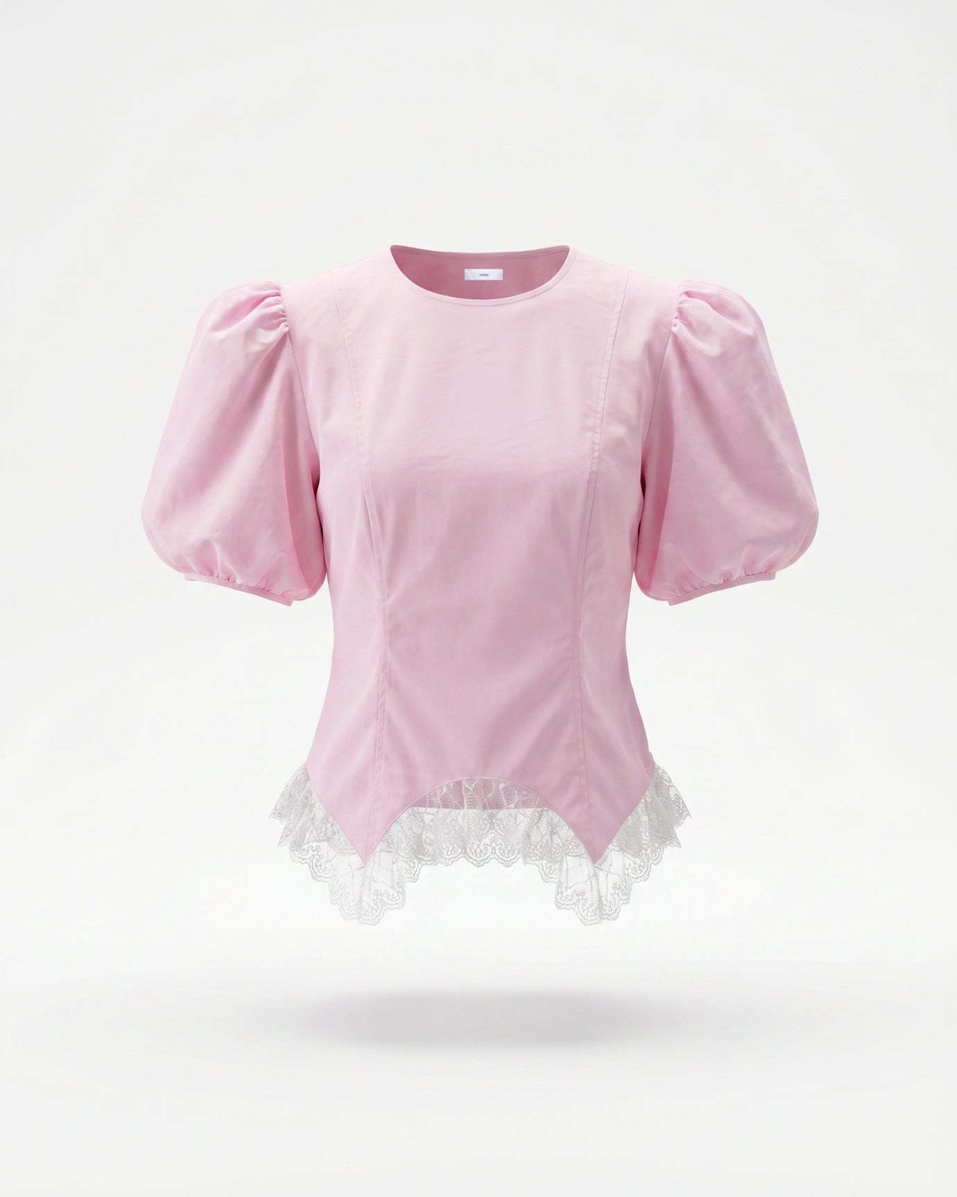 Short-Sleeved Top Floral Edge