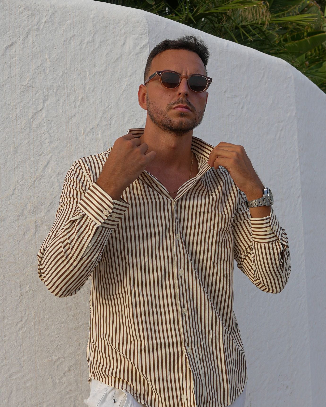 Old Money Brand - Lovaus Old Money Shirt Brown