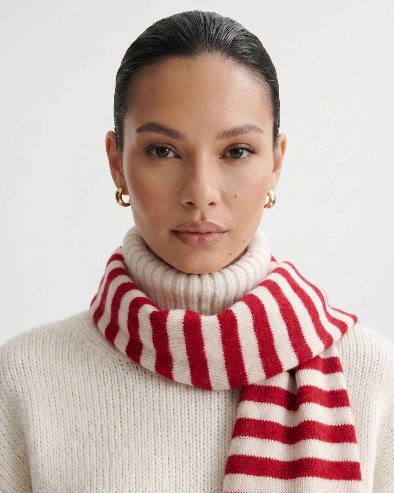 High end Cashmere Striped Scarf
