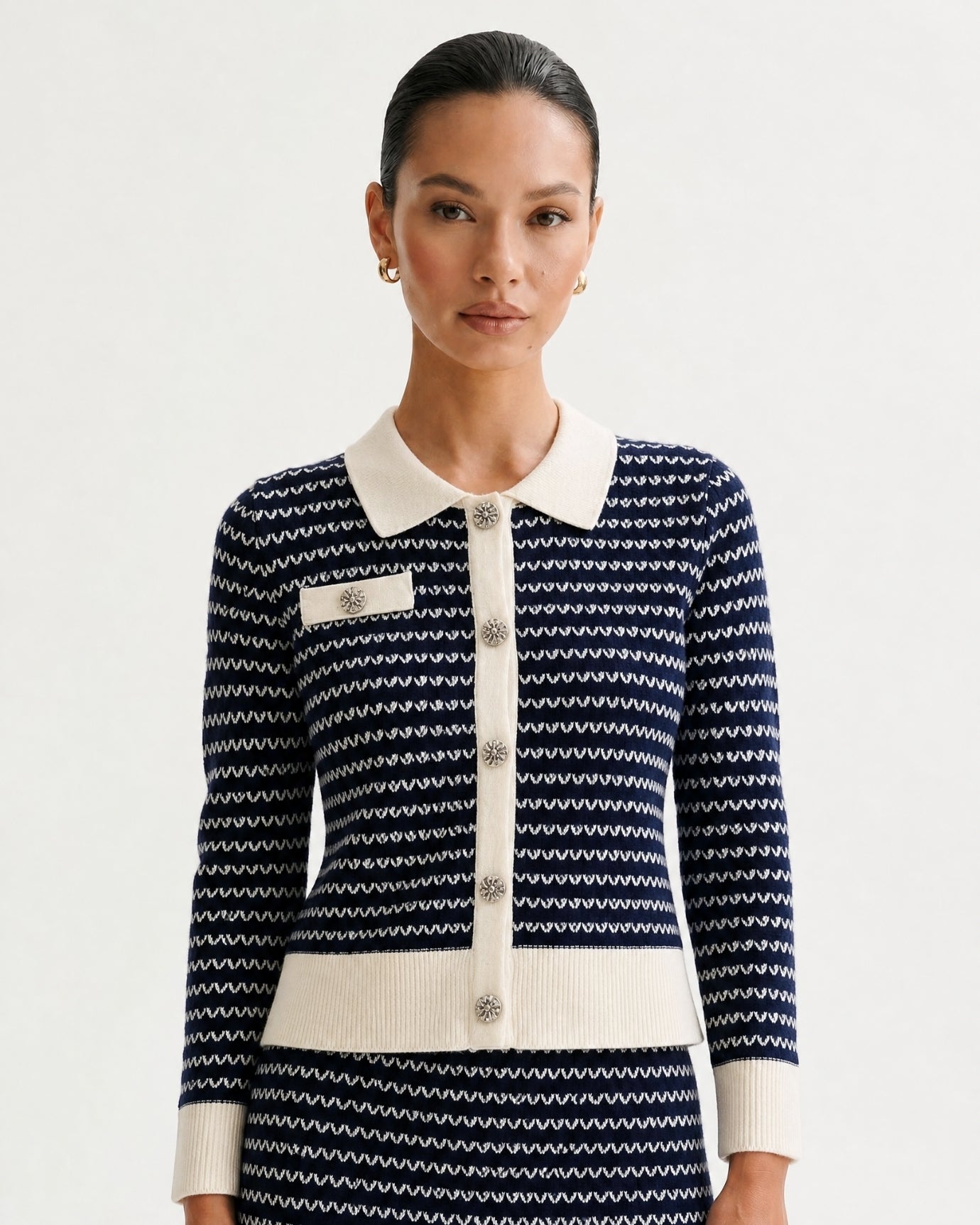 Kiara Royal Blue Set Cardigan & Skirt