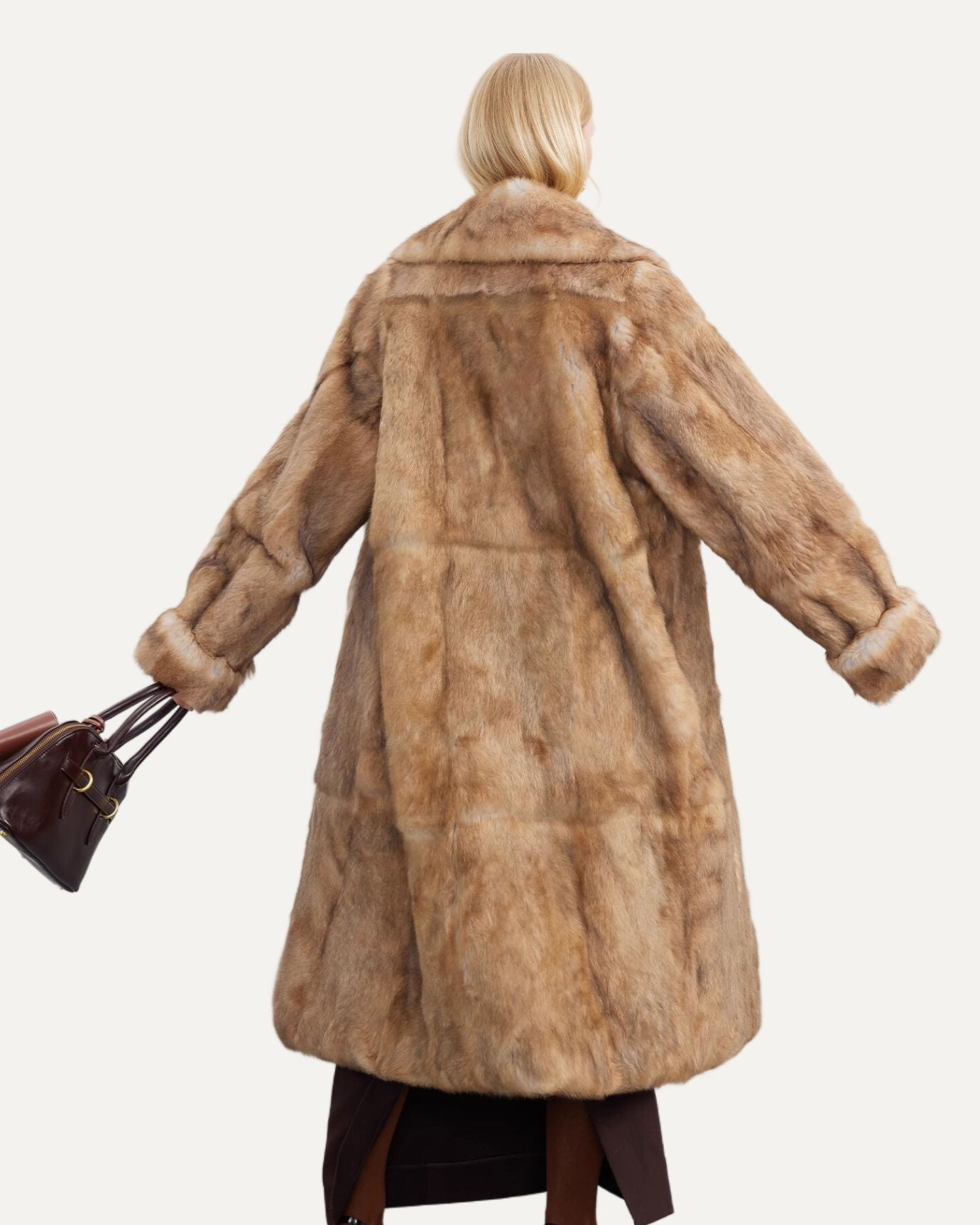 Layered outfit with Retro x Prairie coat and knitwear