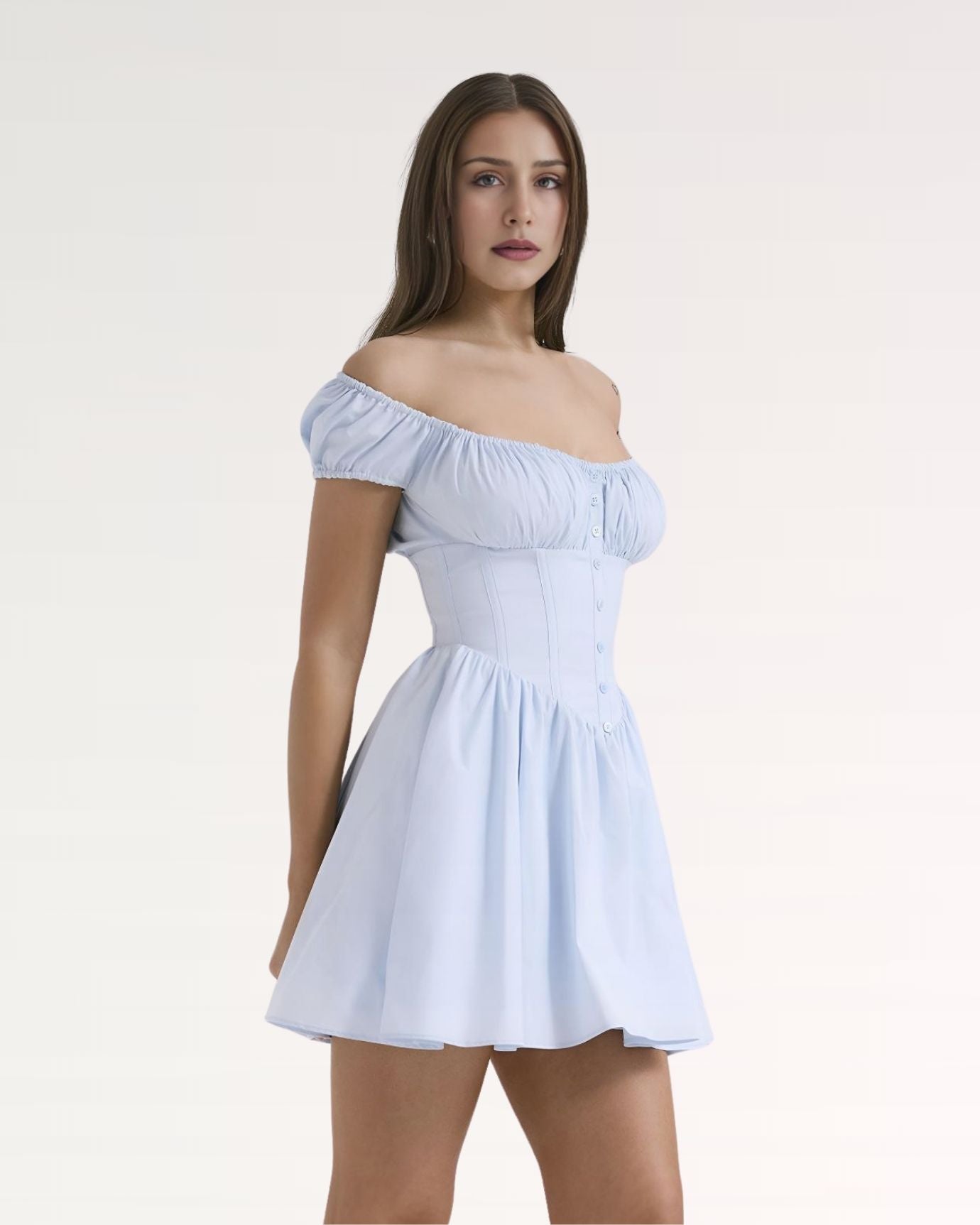 Lovau Seaside Collar Dress Lake Blue