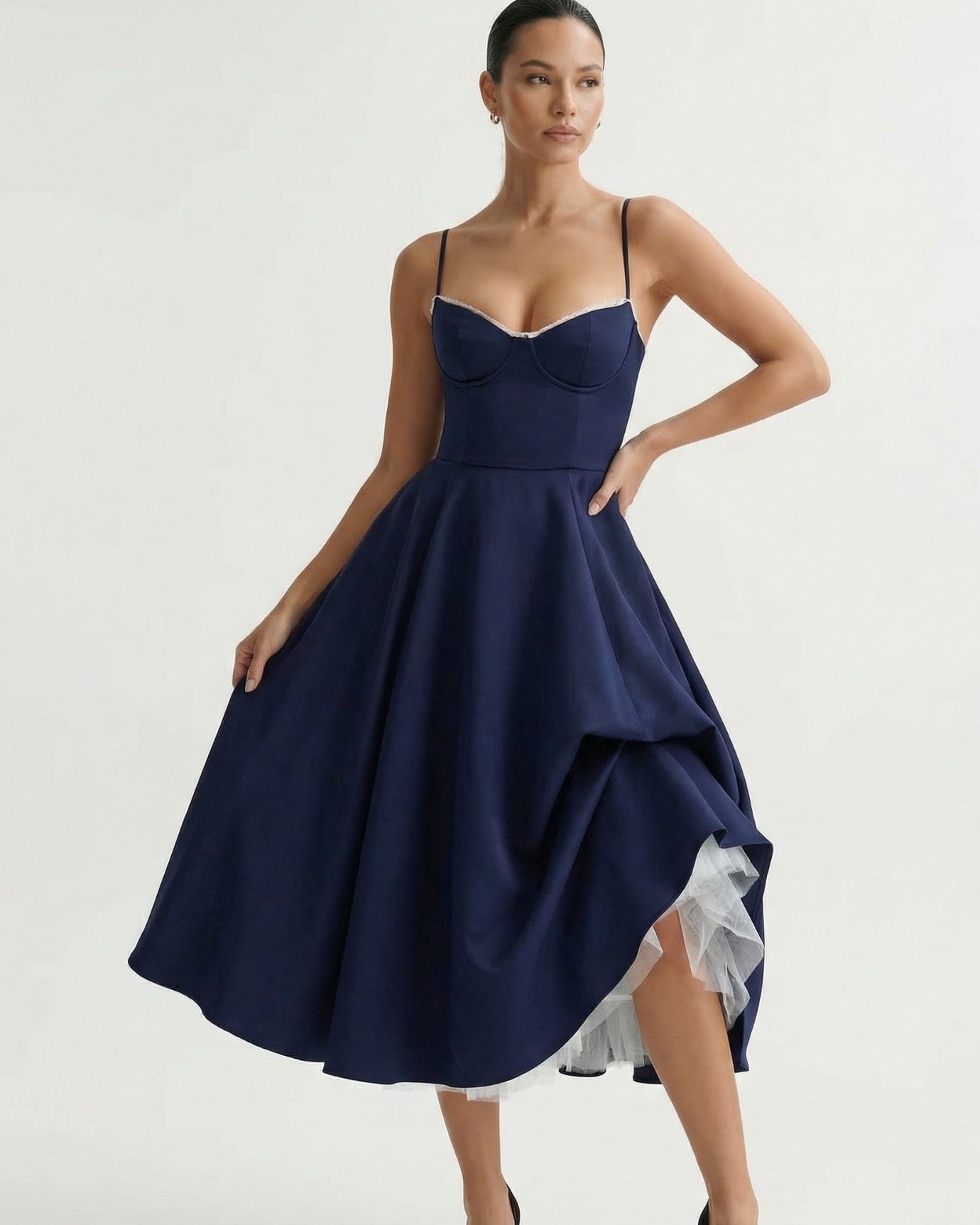 Giulia Midi Navy Blue Dress