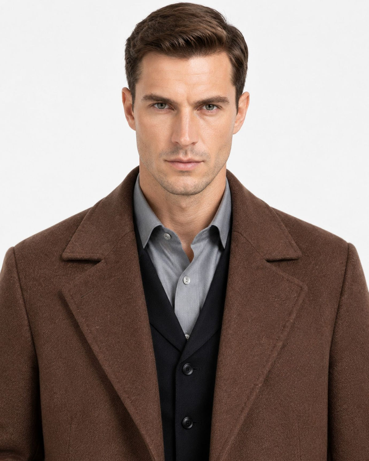 Over-the-Knee Double-Faced Wool Overcoat