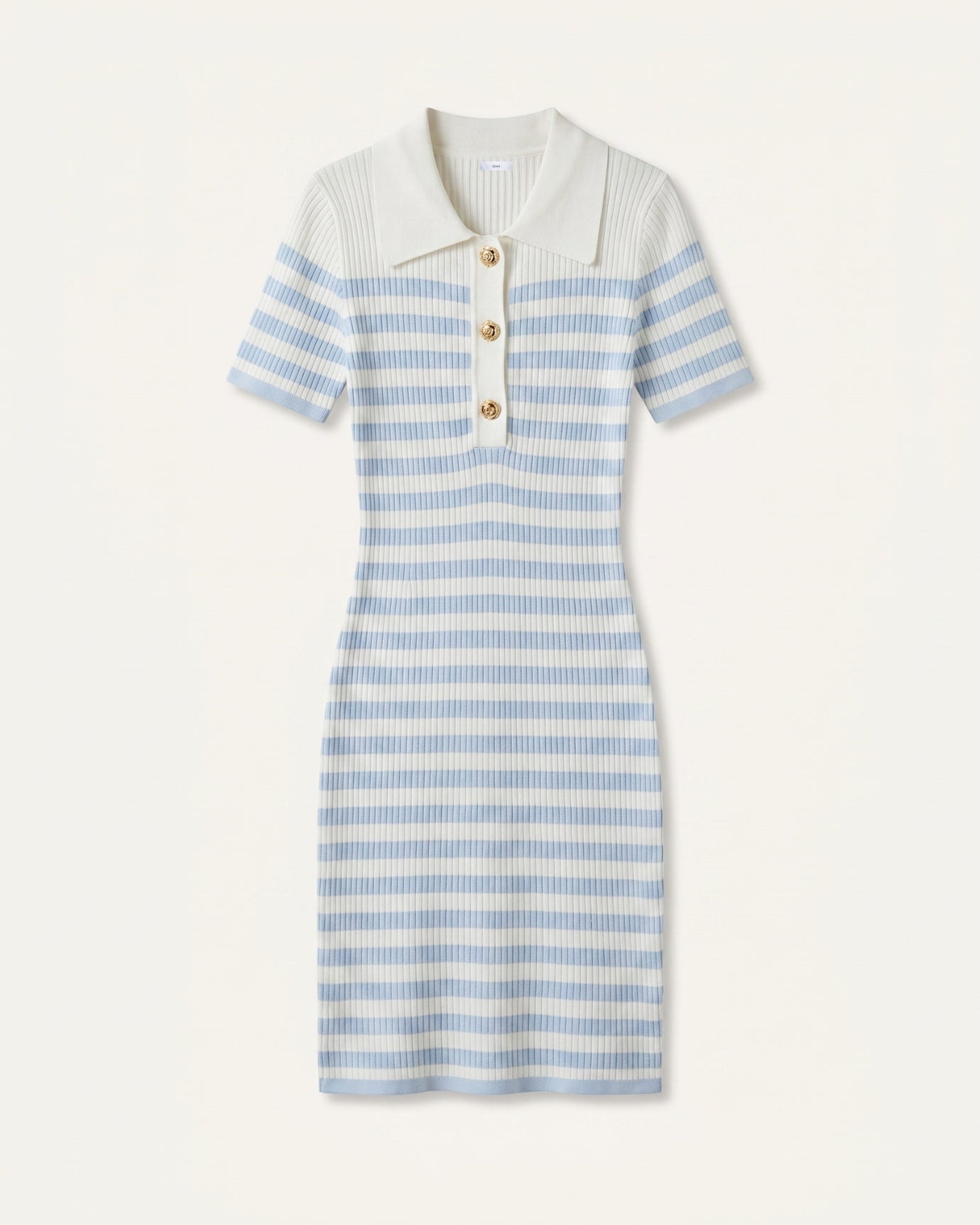Blue Striped Dress Lovau Style, Blue / XS