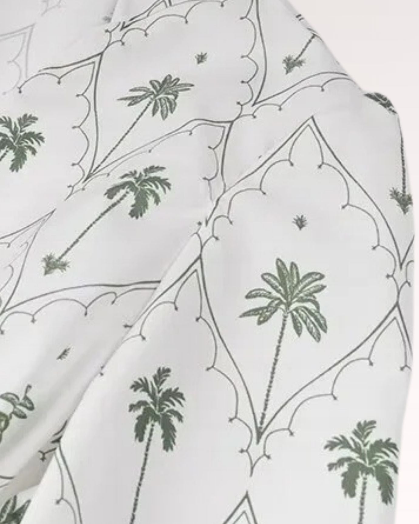 Light Palm V neck Dress